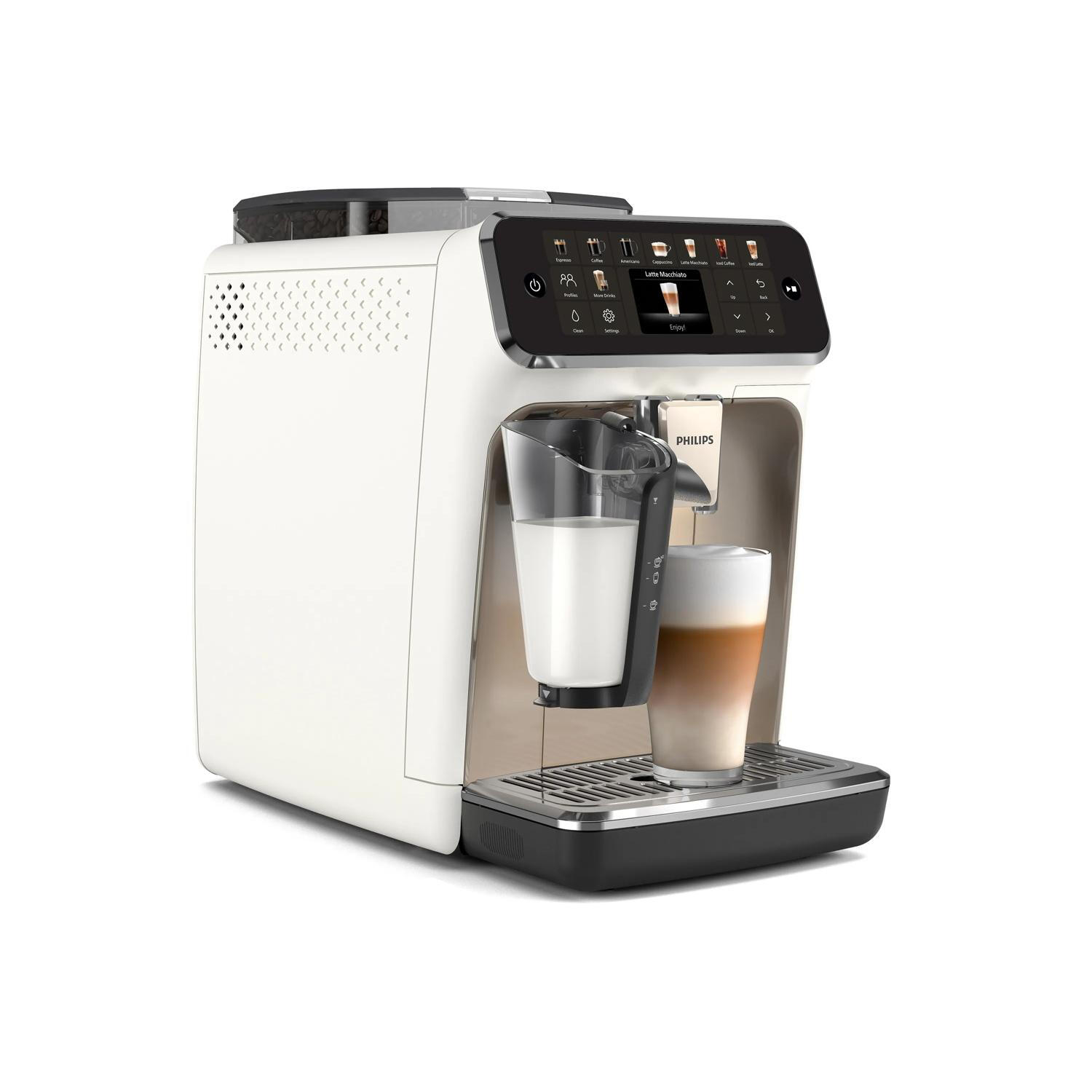 Philips Fully automatic coffee machine Series 5500 LatteGo / EP5543/90 White, black