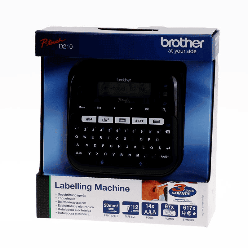 Brother Dispositivo di etichettatura d210 / PTD210ZG1 Nero
