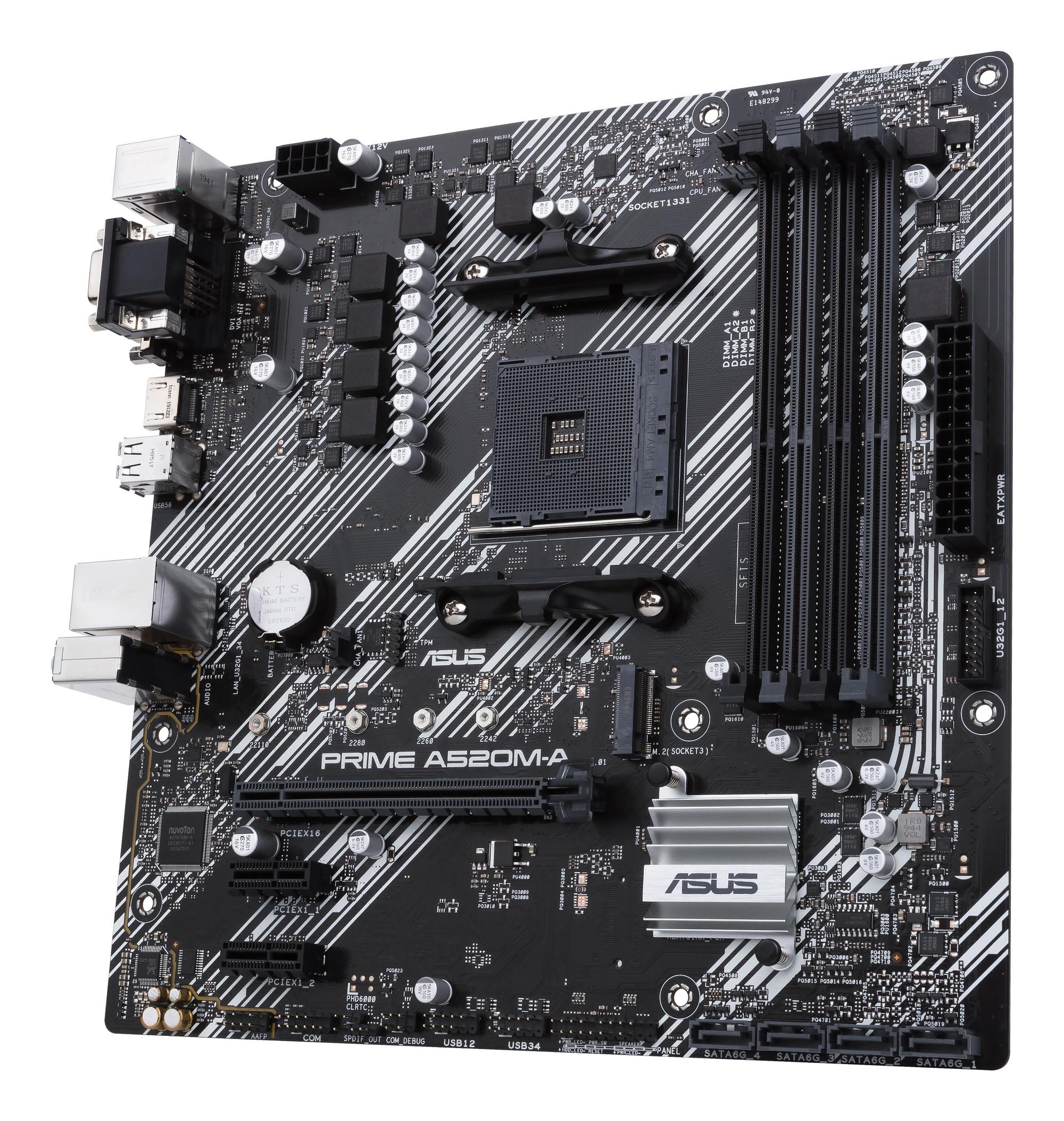 ASUS Scheda madre Prime A520M-A II / 90MB17H0-M0EAYC Nero, grigio