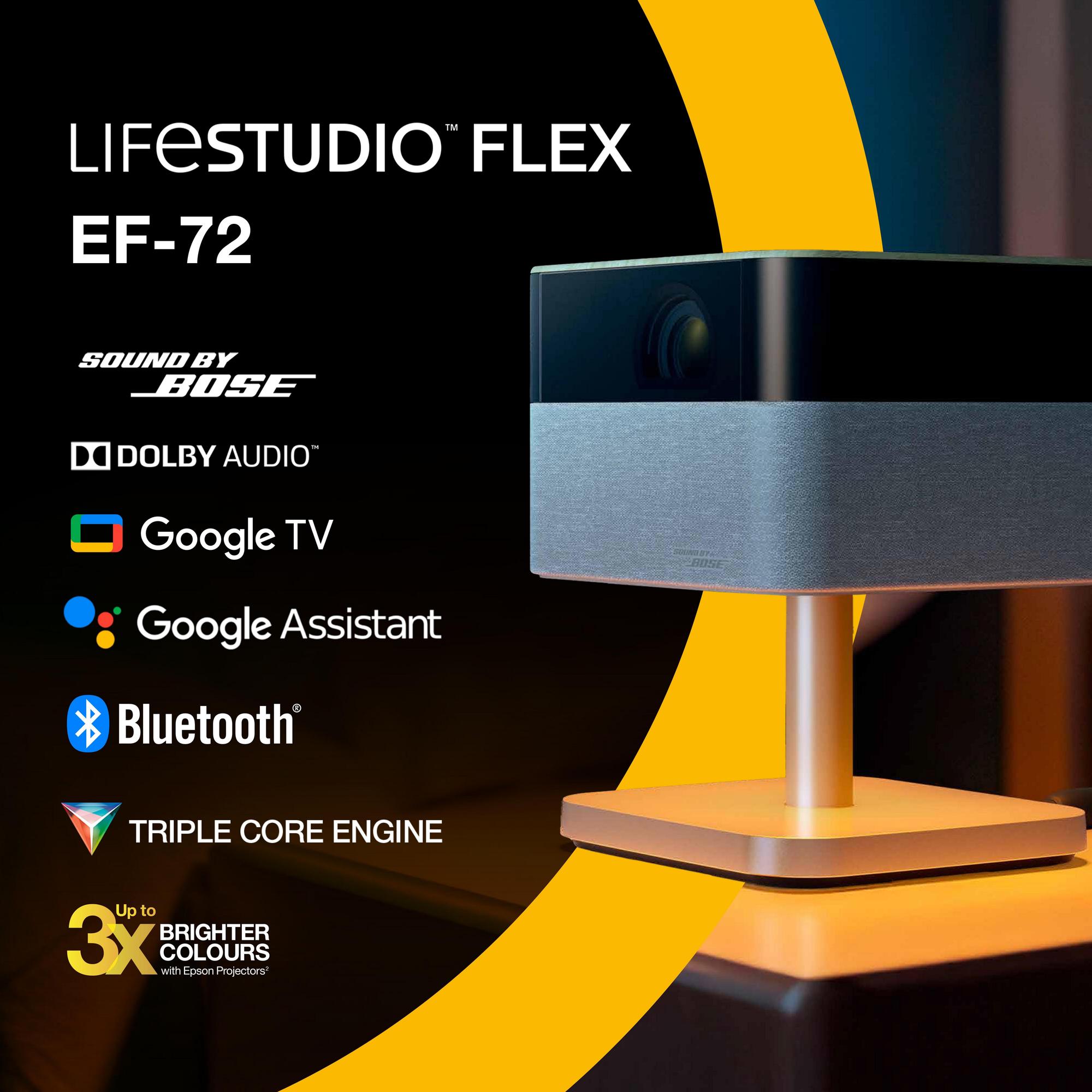 Epson Beamer Lifestudio Flex EF-72 / V11HB76640 Noir, chêne, argent 1,57 cm (0,62")