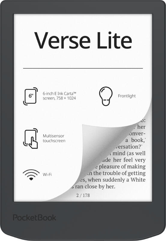 PocketBook eBook-Reader Verse Lite EU / PB619-T-WW Grau S 15,2 cm (6")
