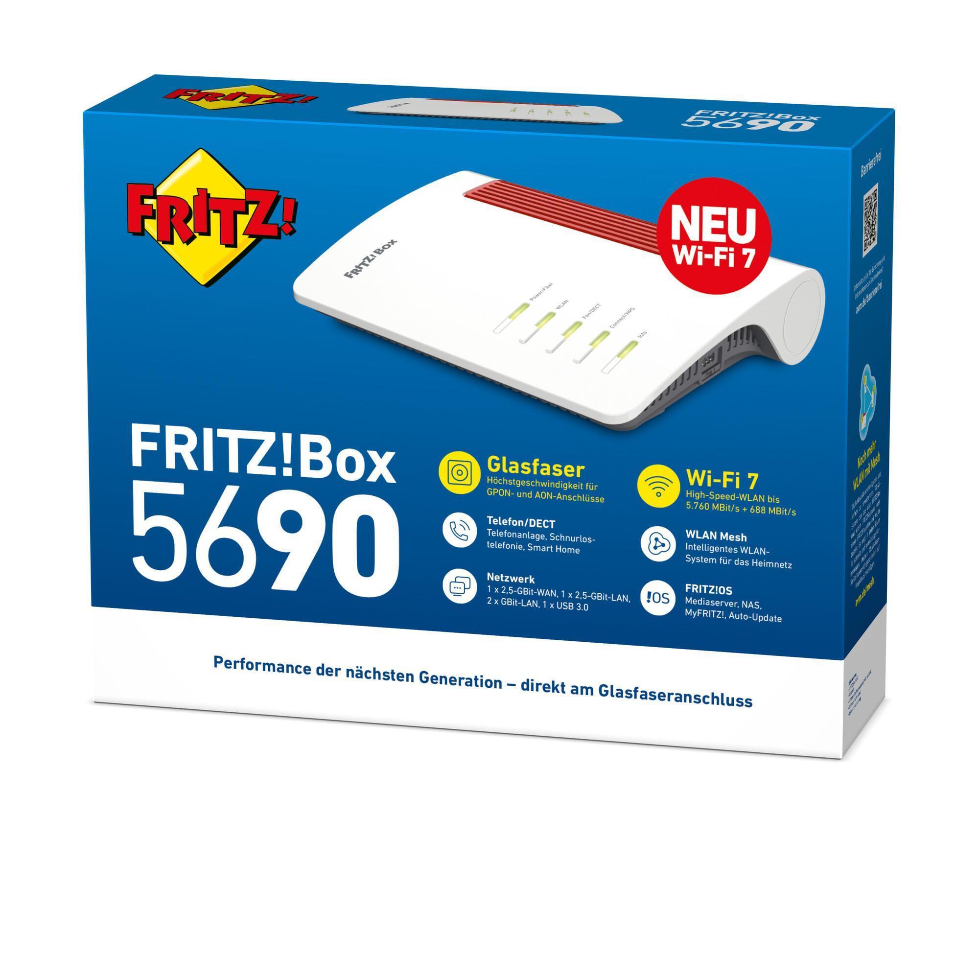 Fritz! Router 5690 / 20003096 Rosso, bianco