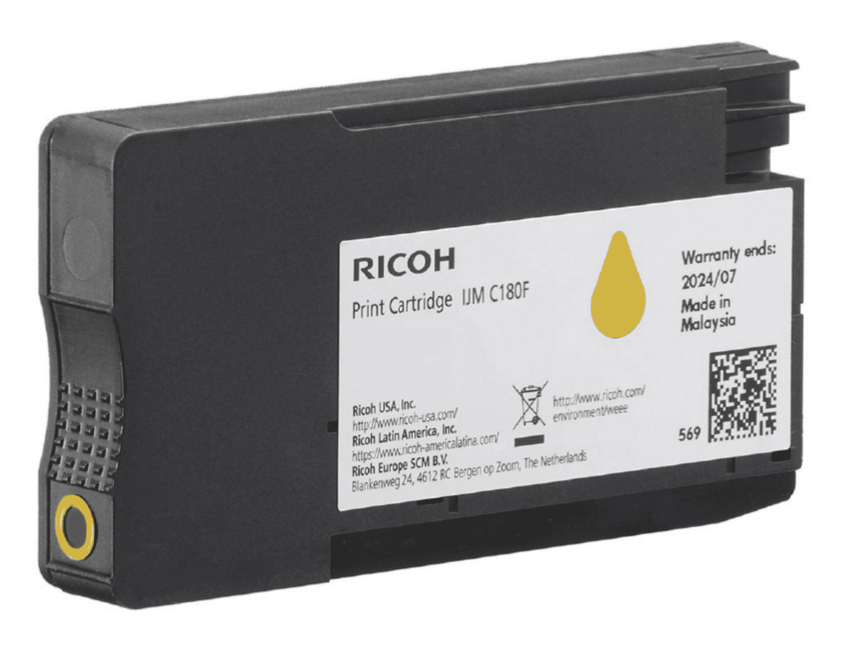 Ricoh Ink C180Y / 408520 Yellow Ricoh Ink C180Y / 408520 Yellow