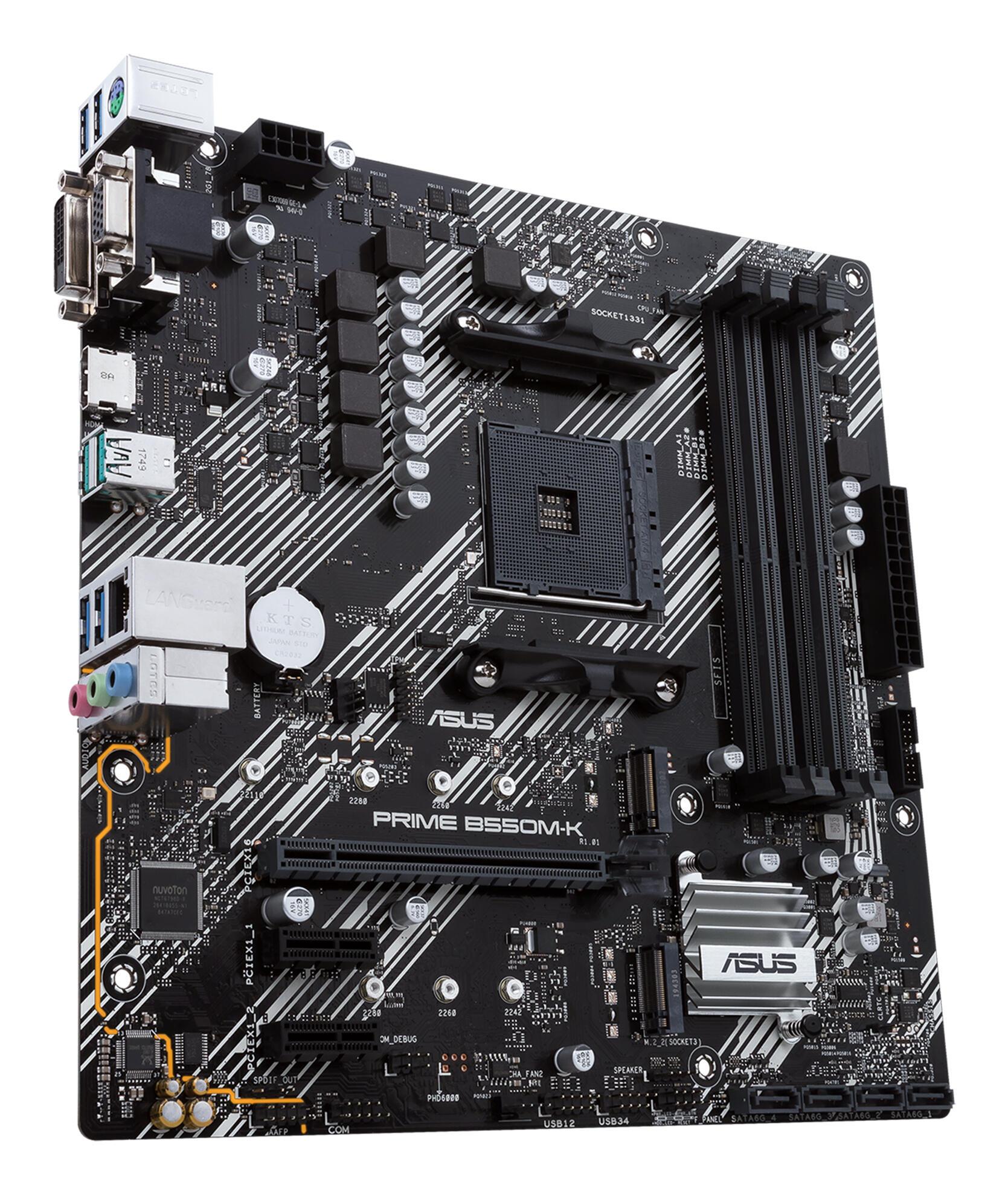 ASUS Mainboard PRIME B550M-K / 90MB14V0-M0EAY0 Black