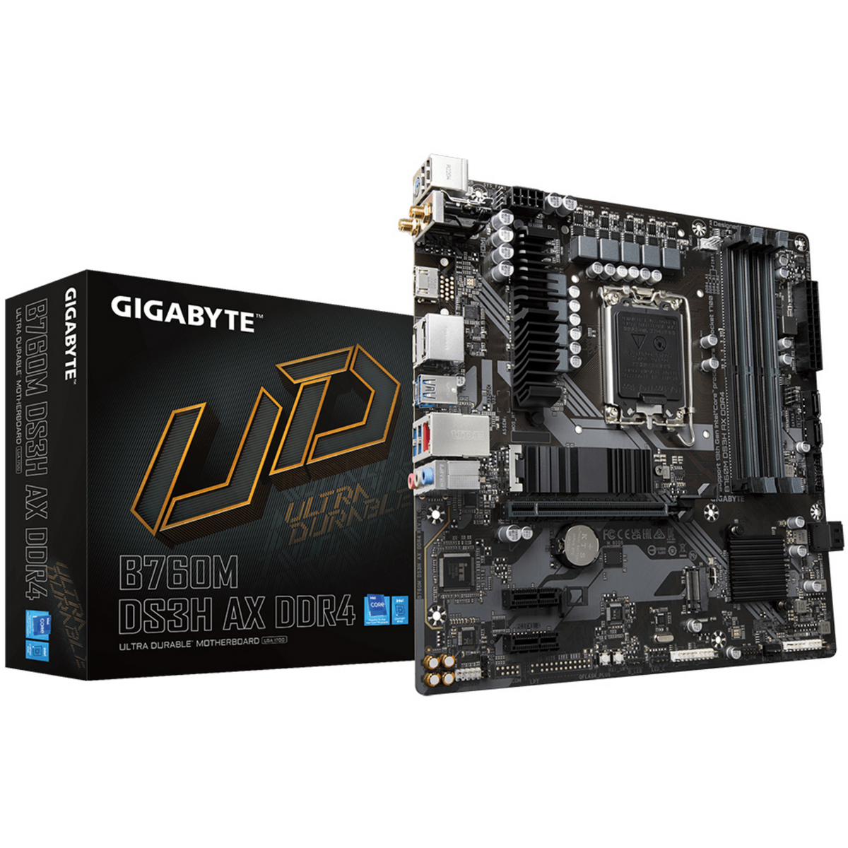 Gigabyte Motherboard B760M DS3H AX DDR4 Black
