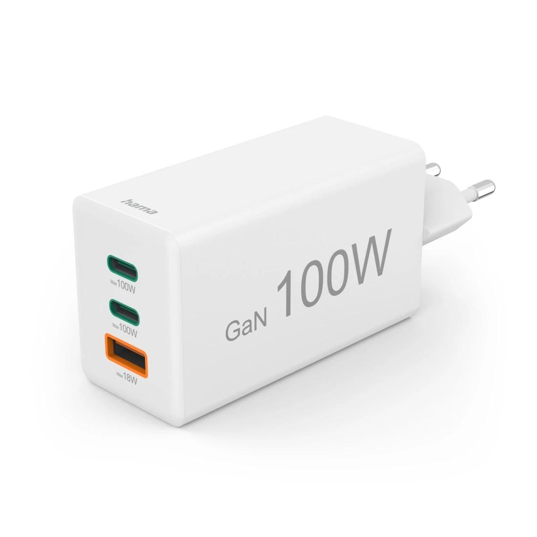 Hama Caricabatterie wireless USB-C USB-A 100W / 00201997 Bianco