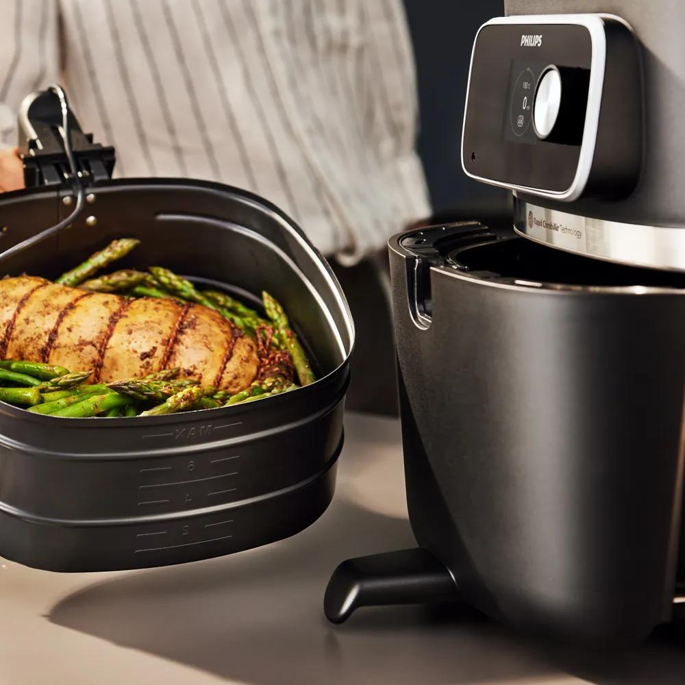 Philips Heißluft Fritteuse Series 7000 / HD9880/90 Schwarz XXL