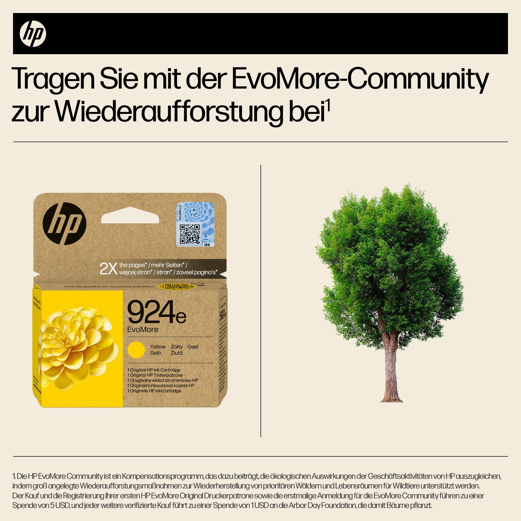 HP Tinta 924E / 4K0U9NE Amarillo XL