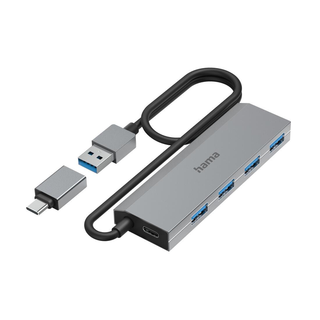 Hama Concentrador USB USB Hub A&C / 00200138 Antracita, gris