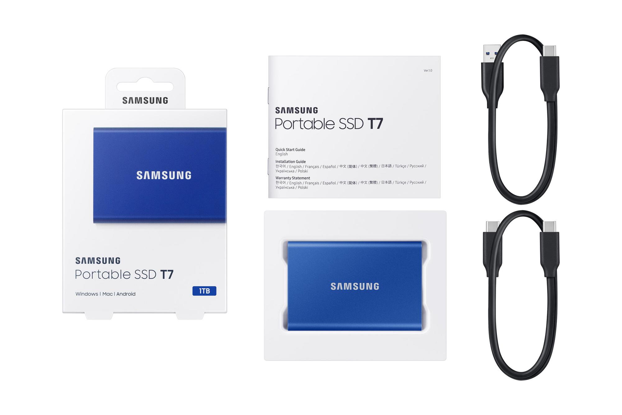 Samsung SSD esterno T7 1TB / MU-PC1T0H/WW Blu
