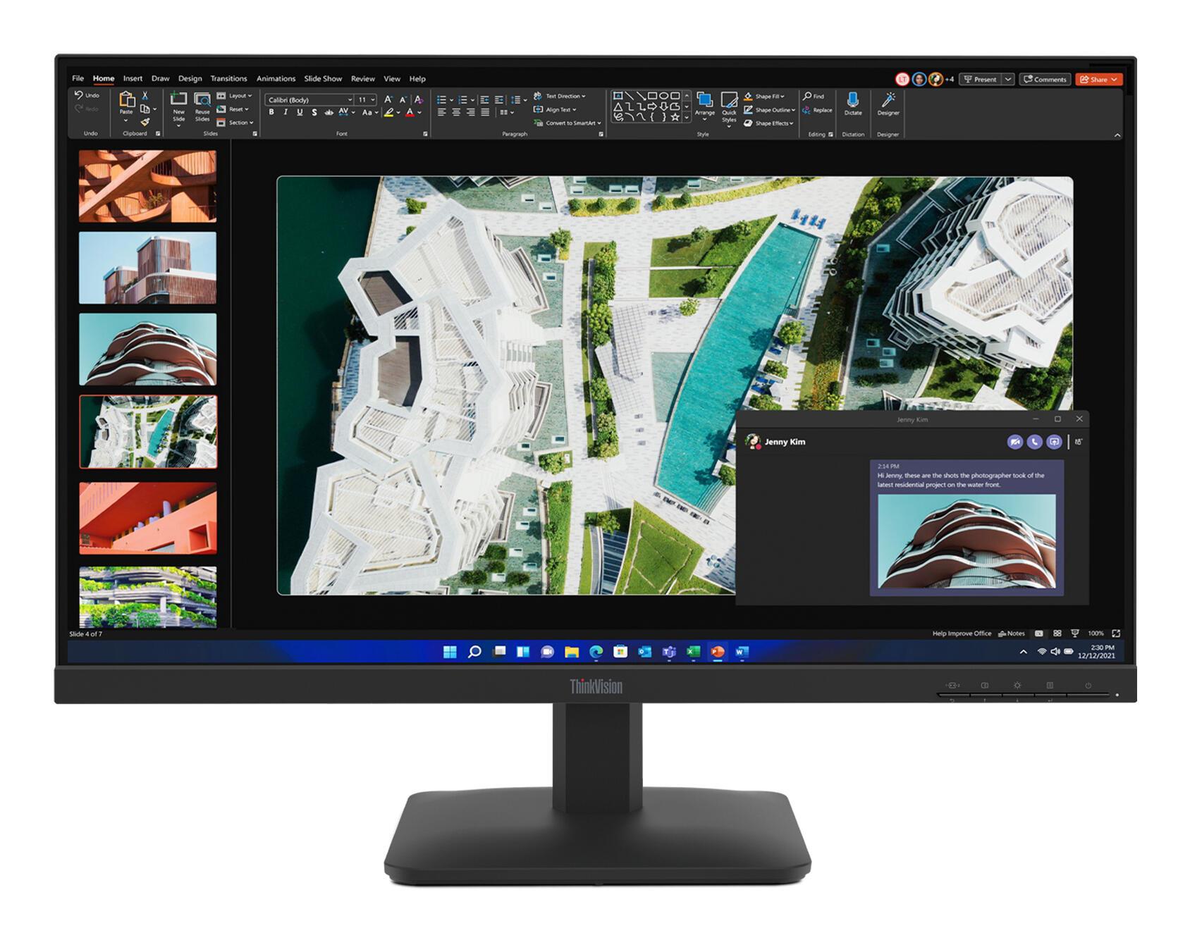 Lenovo Monitor ThinkVision S27-4e / 64BEKAT1EU Schwarz 68,6 cm (27")