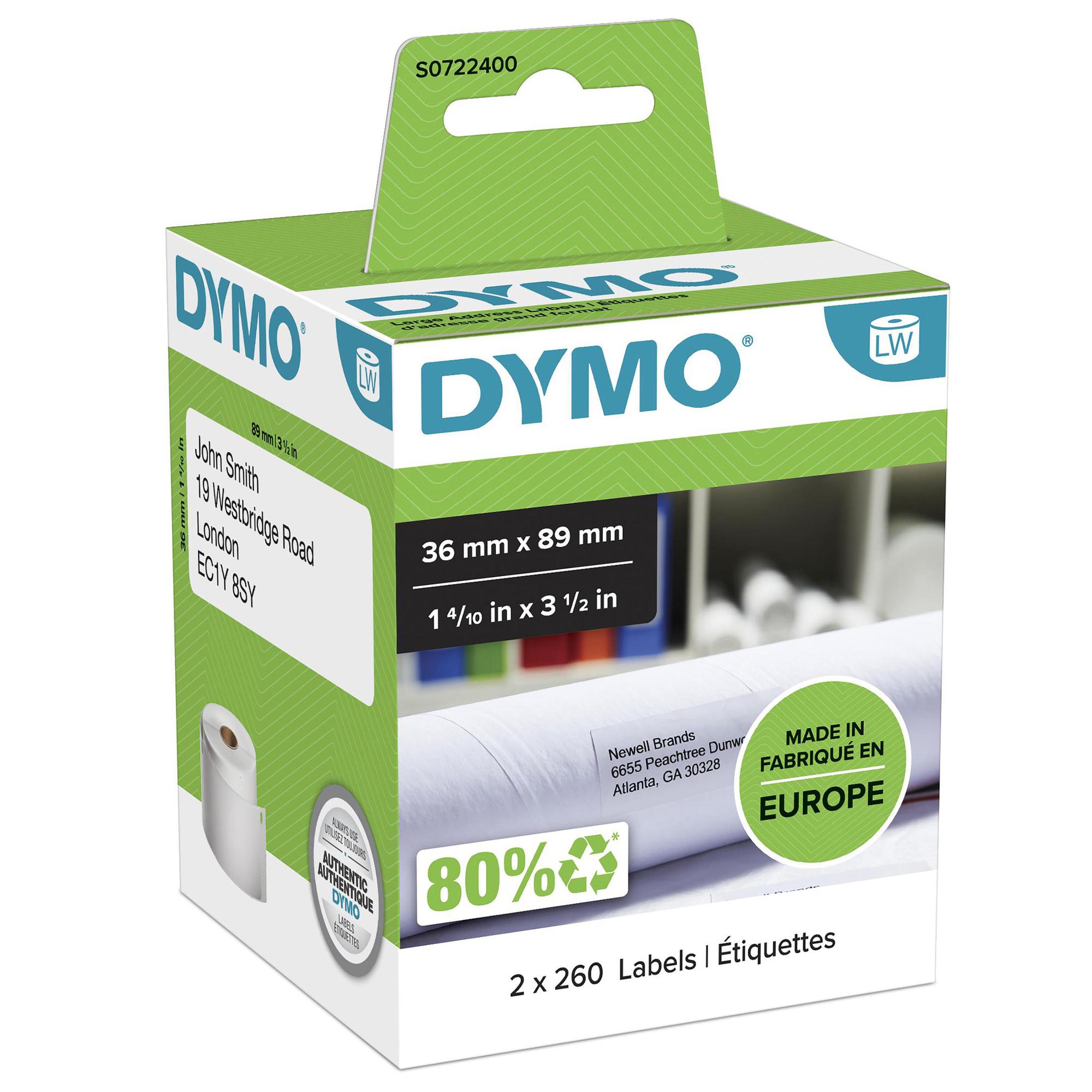 DYMO Etiqueta 99012 / S0722400 Blanco Doppelpack