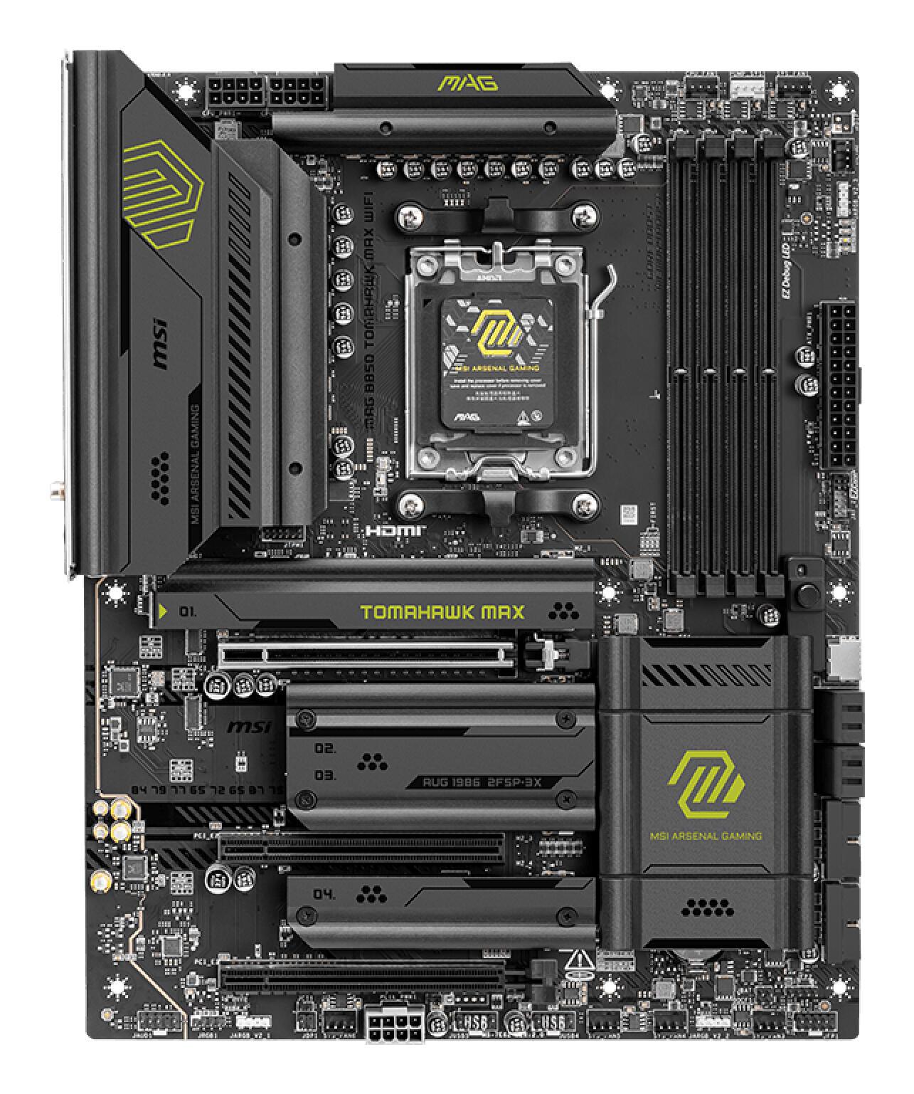 MSI Mainboard MAG B850 TOMAHAWK MAX WIFI / 7E62-002R White