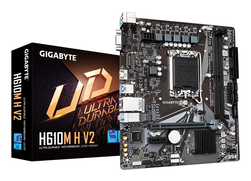 GIGABYTE Mainboard H610M H V2 / H610M H V2 Schwarz