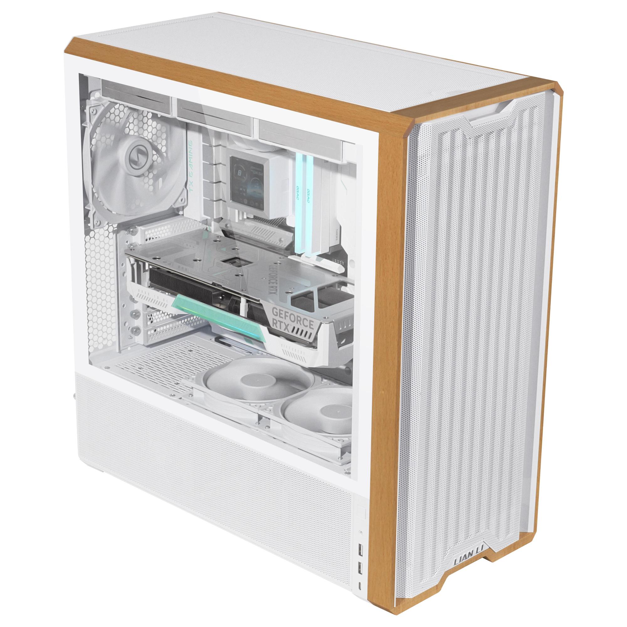 Lian Li PC case Lancool 217 Wood / LAN217W White, wood