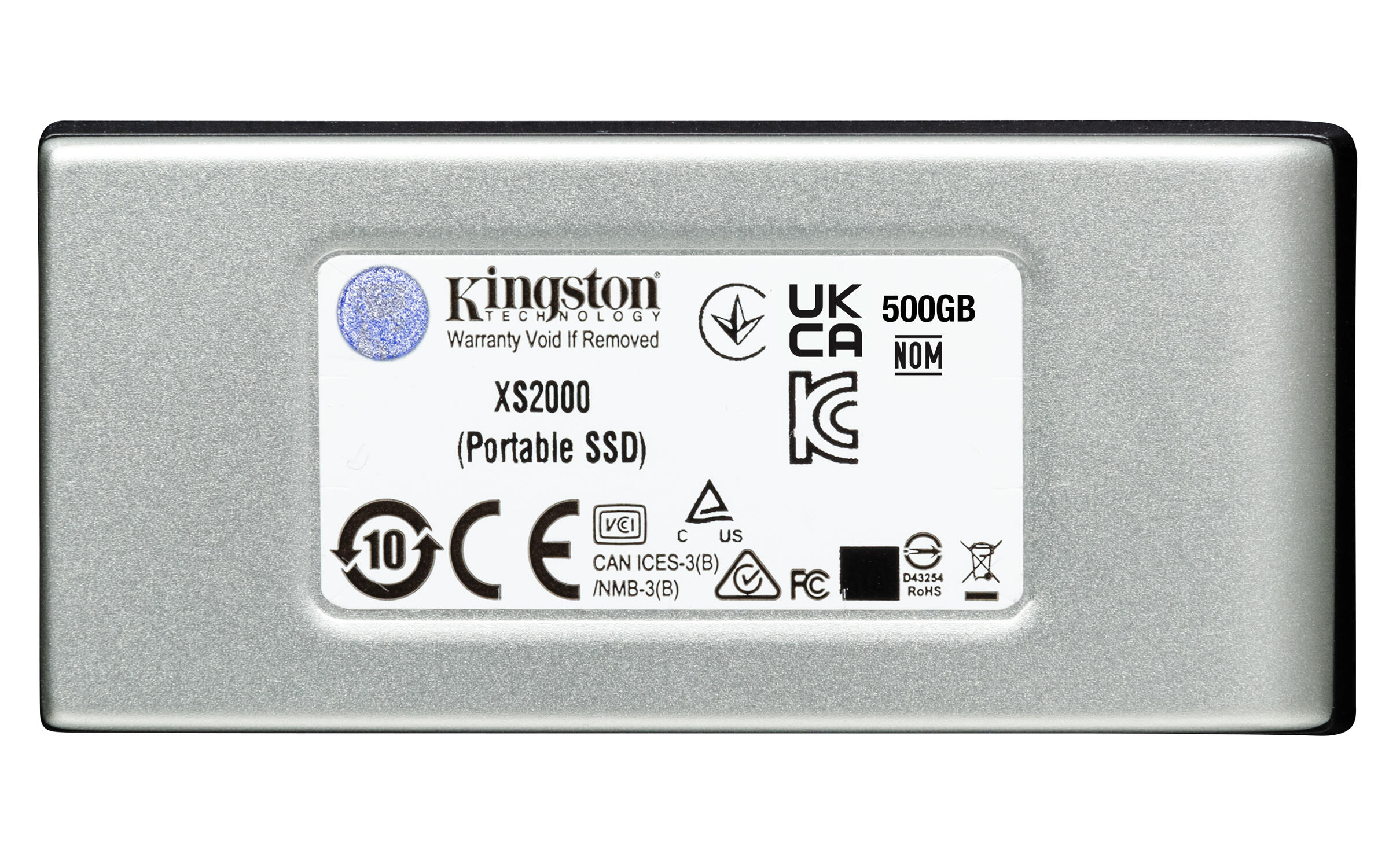 Kingston SSD esterno XS2000 500GB / SXS2000/500G Nero, argento