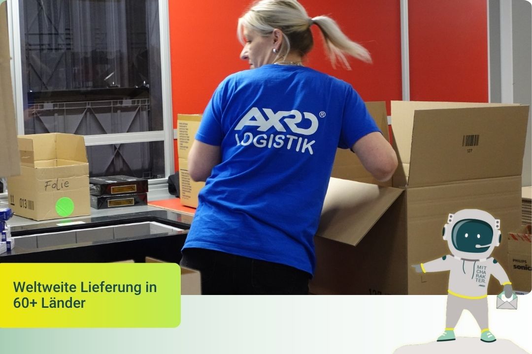 Person packt vor Autostore