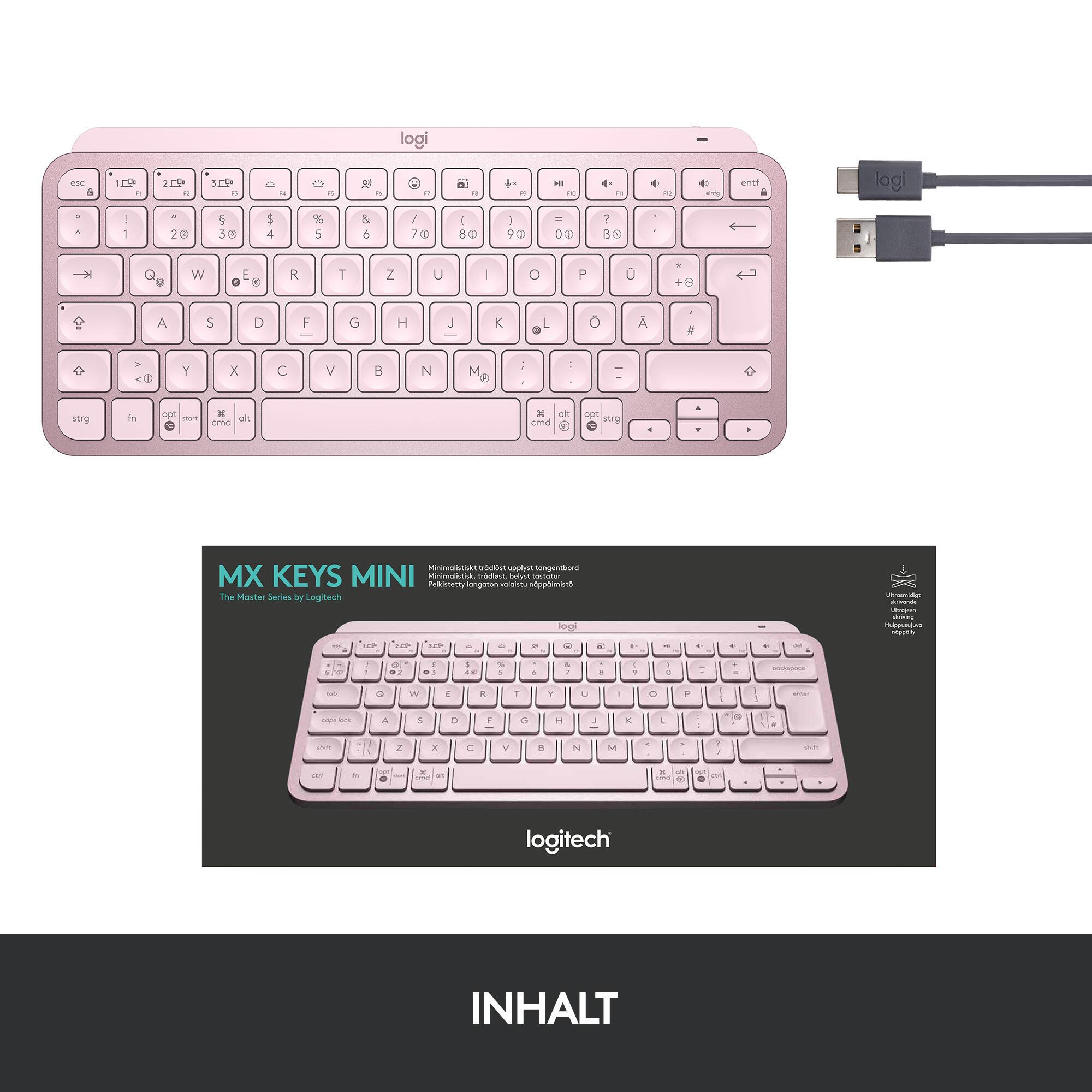 Logitech Tastatur MX Keys Mini / 920-010500 Rosé