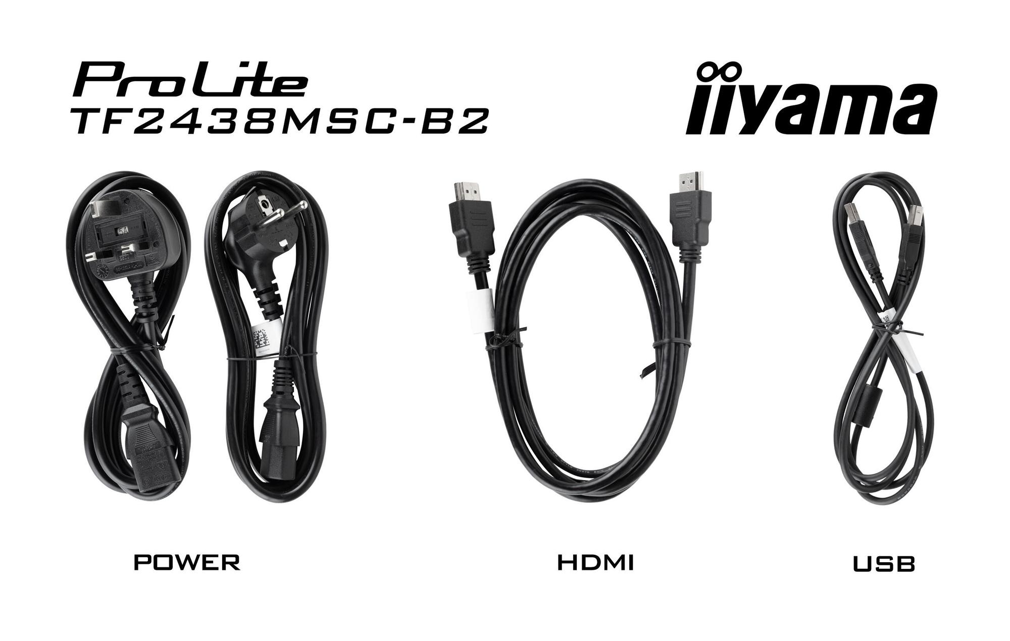 iiyama Monitor ProLite TF2438MSC / TF2438MSC-B2 Black 60.5 cm (23.8")