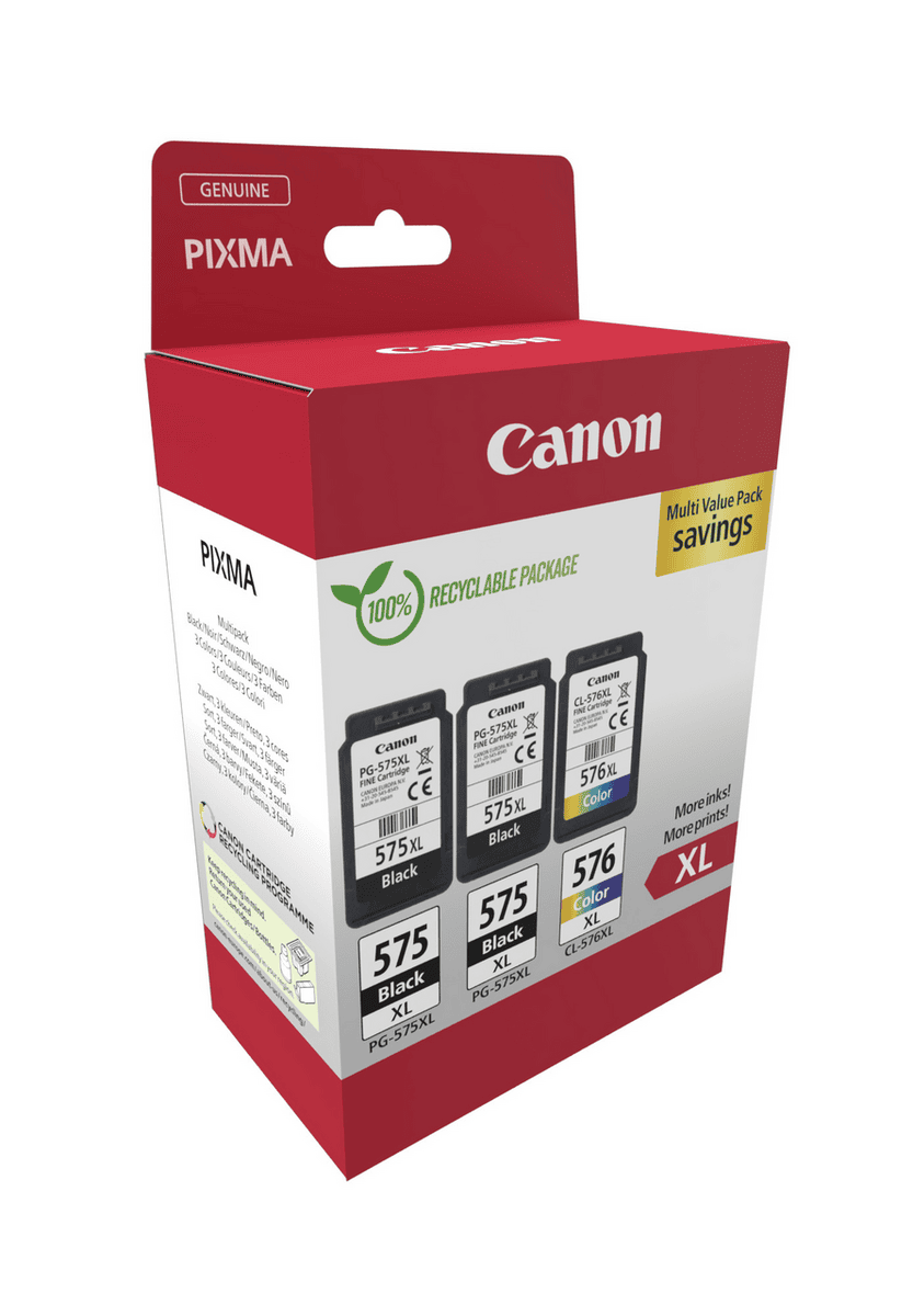 Canon Ink PG-575XL/CL-576XL / 5437C004 2xBK,C,M,Y XL Multipack Canon Ink PG-575XL/CL-576XL / 5437C004 2xBK,C,M,Y XL Multipack