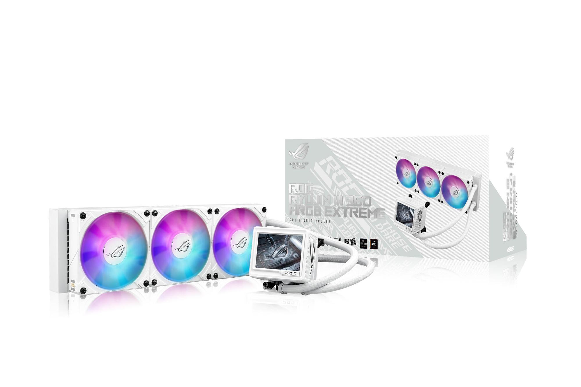 ASUS Refrigeración por agua ROG Ryujin III 360 ARGB Extreme / 90RC0132-M0EAY0 Blanco XL