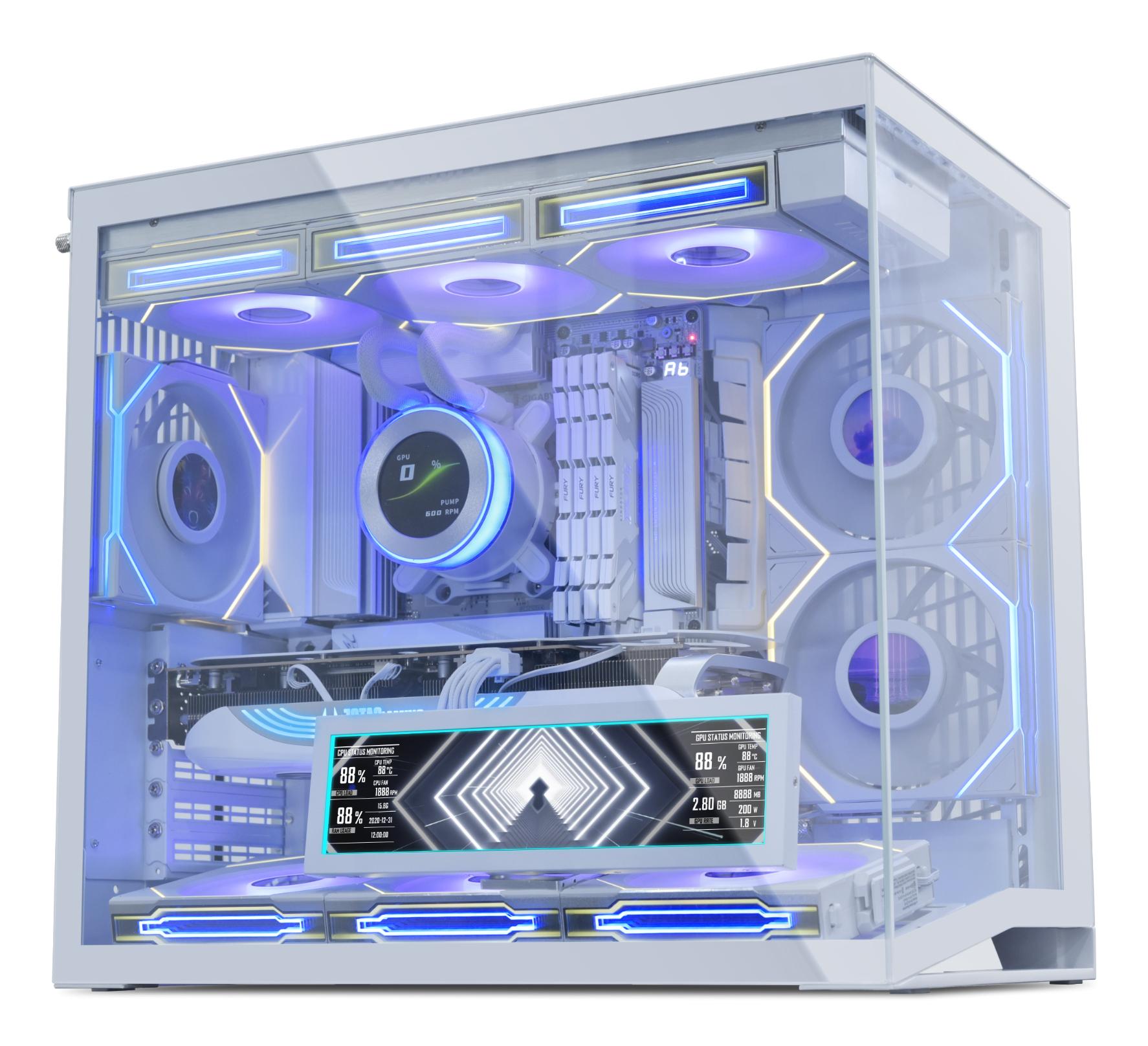 Lian Li PC-Gehäuse 8.8" Universal IPS Screen / SM088W Weiß