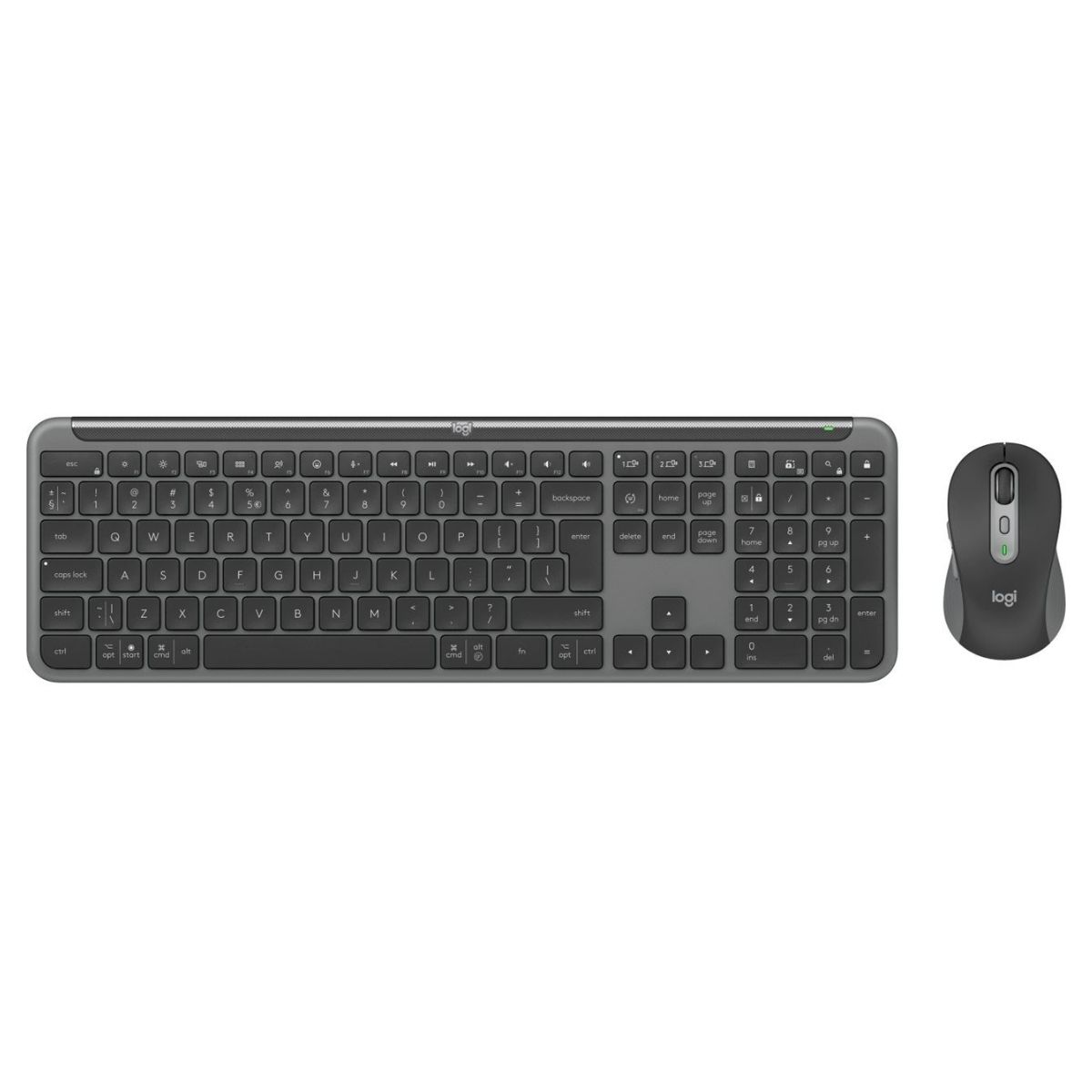 Logitech Mouse and keyboard set MK950 Signature Slim / 920-012490 Graphite