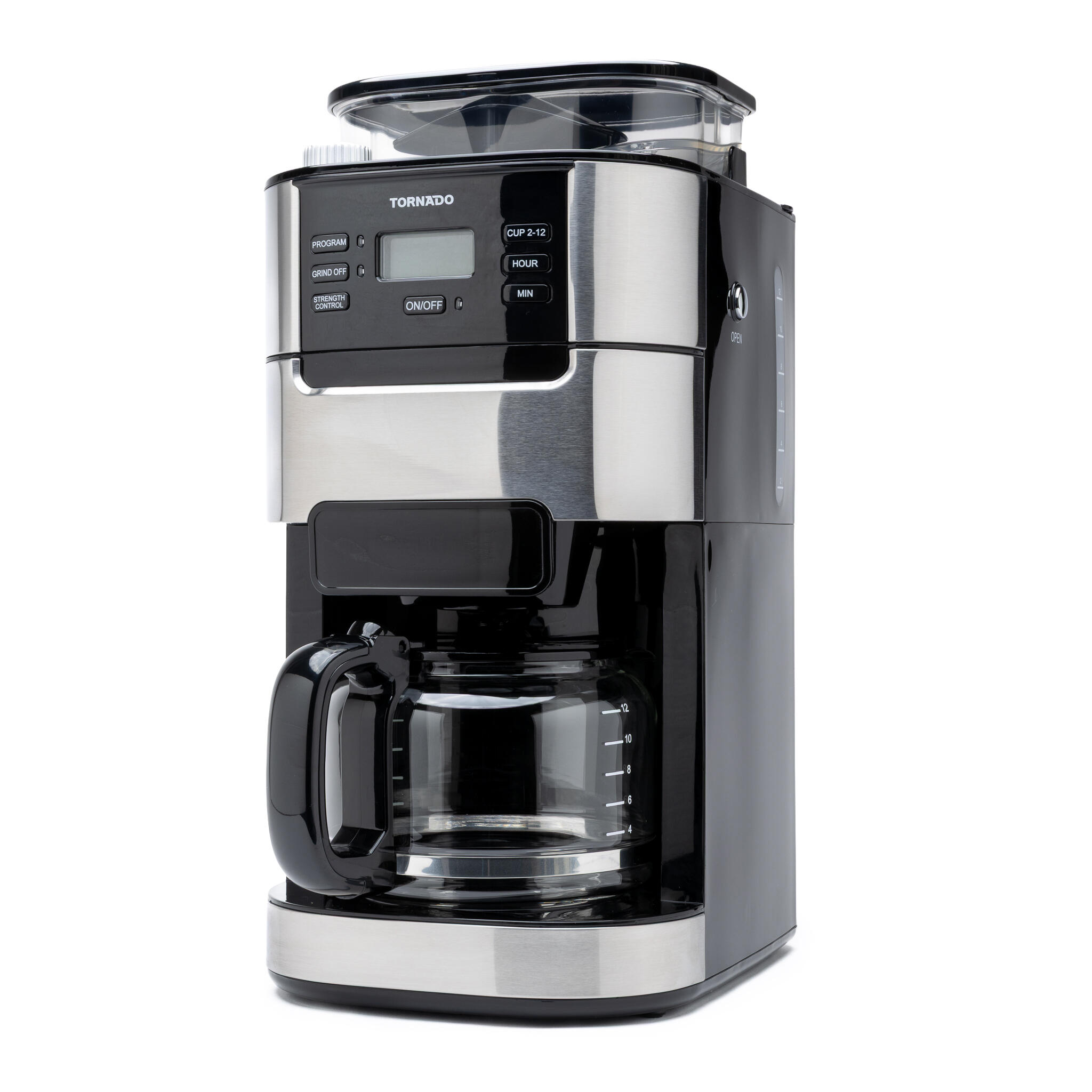 TORNADO Cafetera de filtro TCM1025A-GS Negro