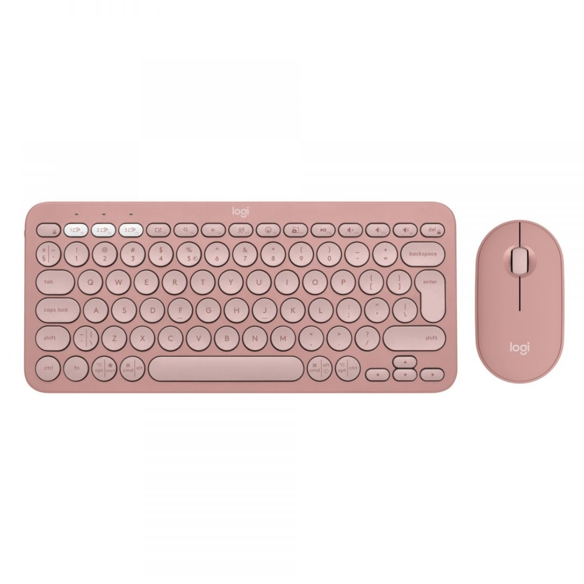 Logitech Mouse and keyboard set Pebble 2 / 920-012241 Pink