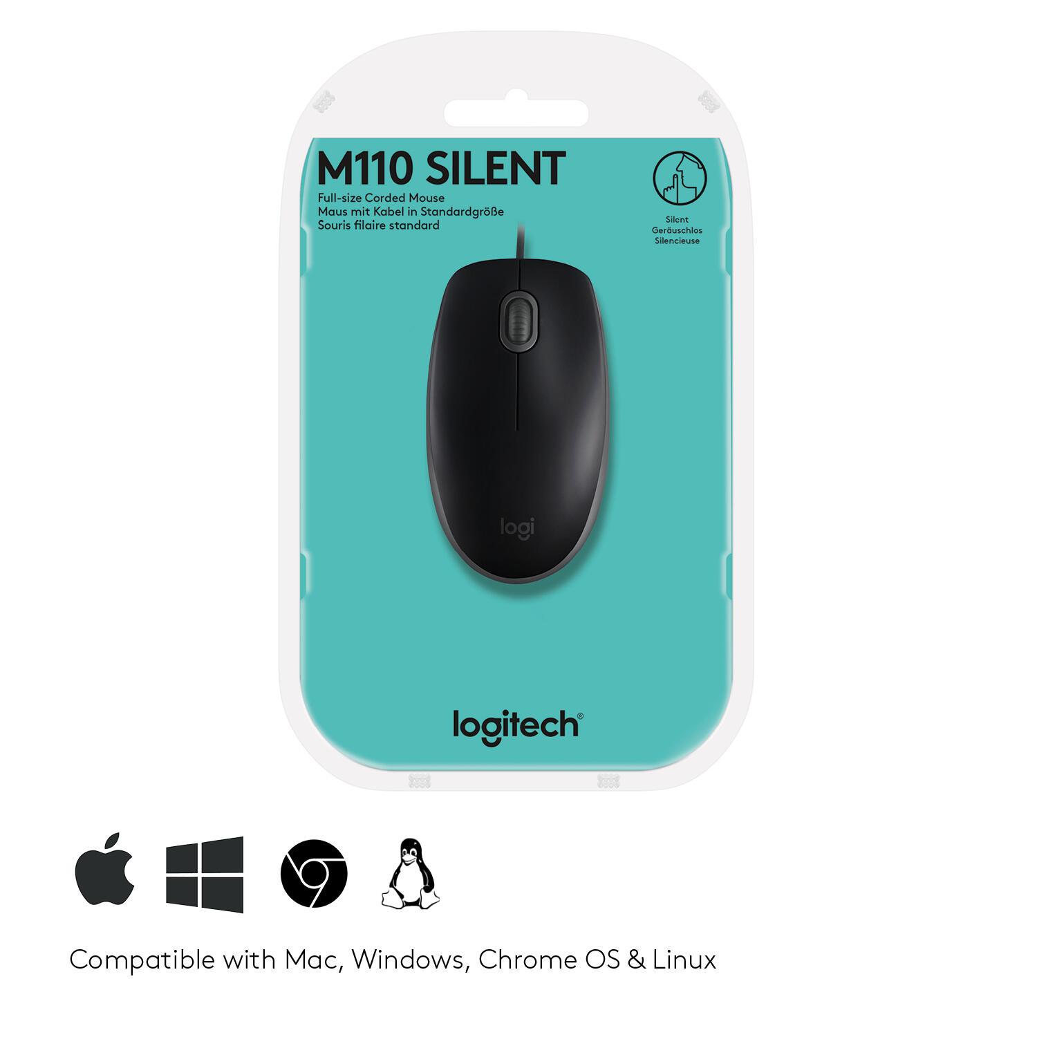 Logitech Maus B110 Silent / 910-005508 Schwarz