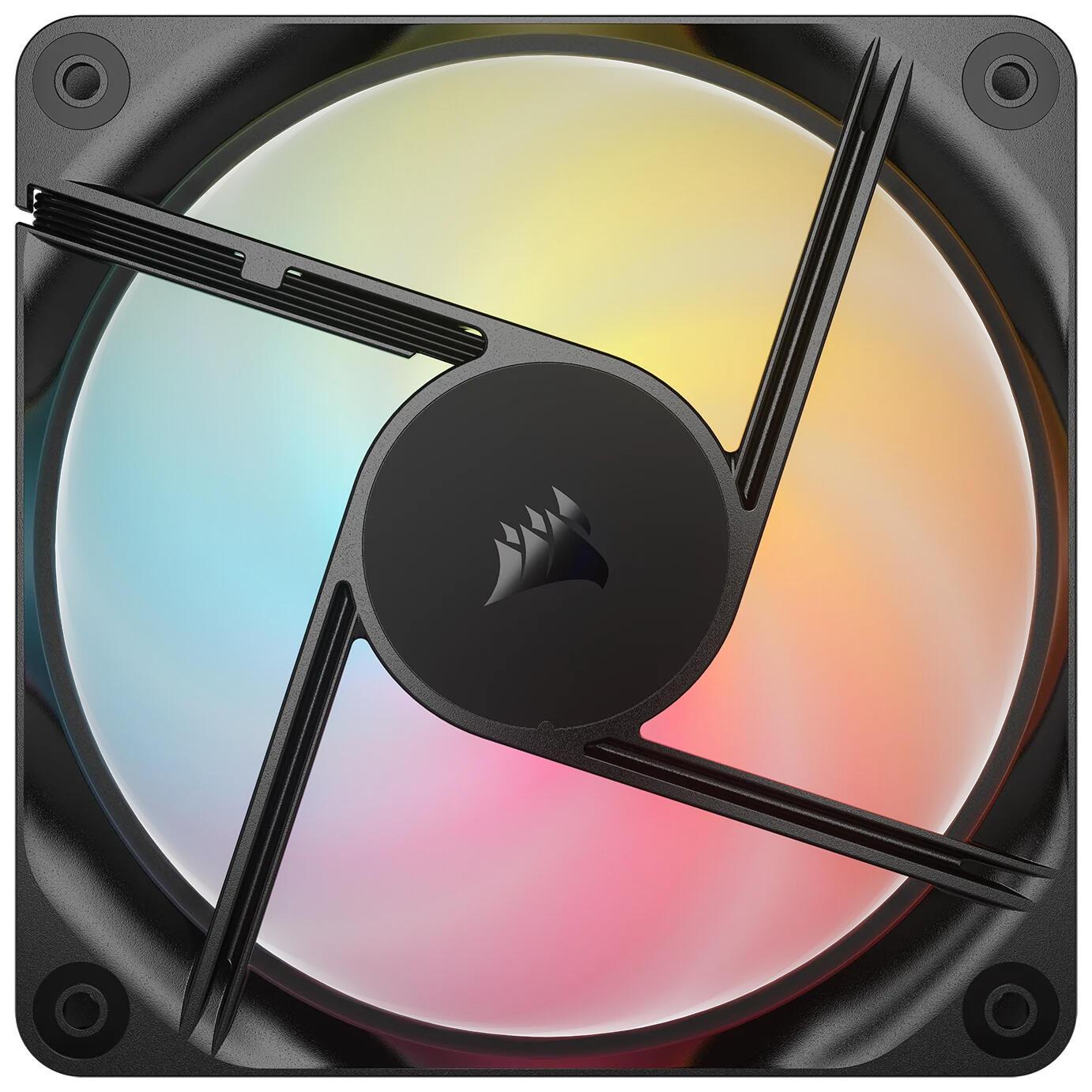 Corsair Ventilador RS120-R ARGB / CO-9050196-WW Negro 3-Pack
