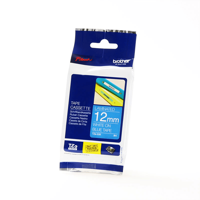 Brother Ribbon TZE-535 / TZE535 White on Blue