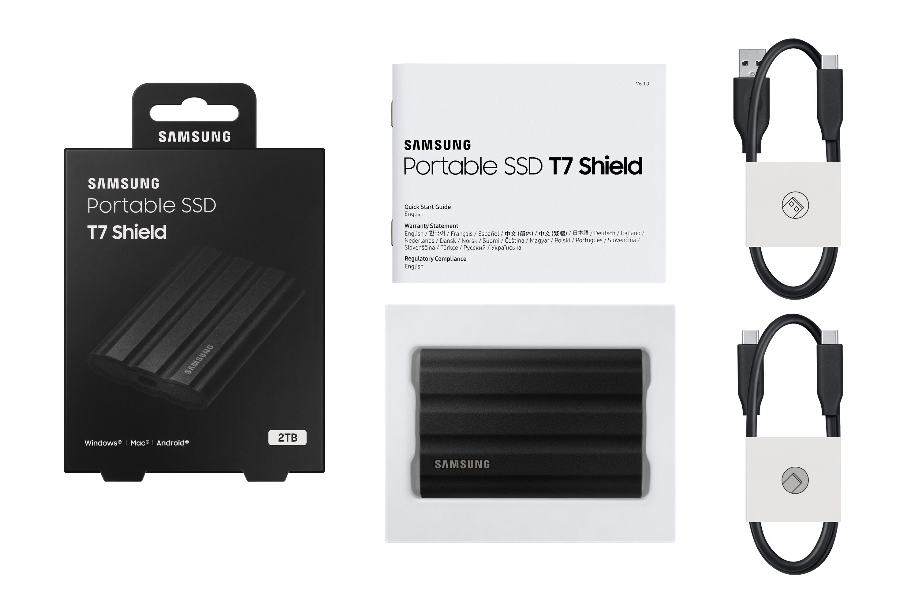 Samsung External SSD T7 Shield 2TB / MU-PE2T0S/EU Black