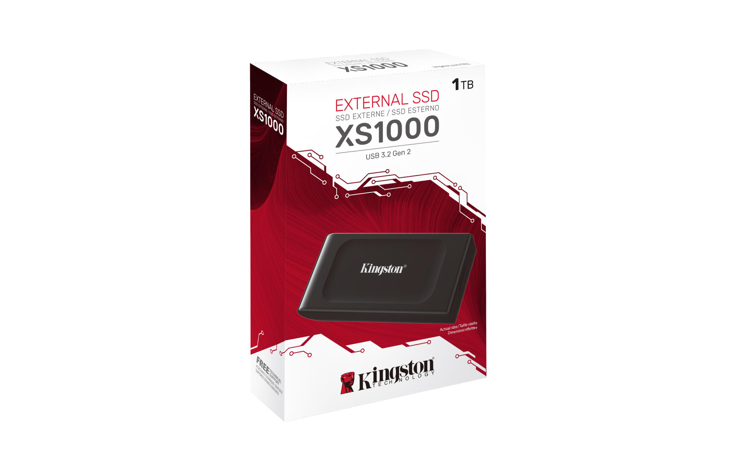 Kingston SSD esterno XS1000 1TB / SXS1000/1000G Nero