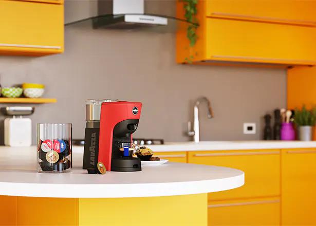 Lavazza Kapselmaschine LM 840 Tiny Eco / 18000527 Schwarz, Rot