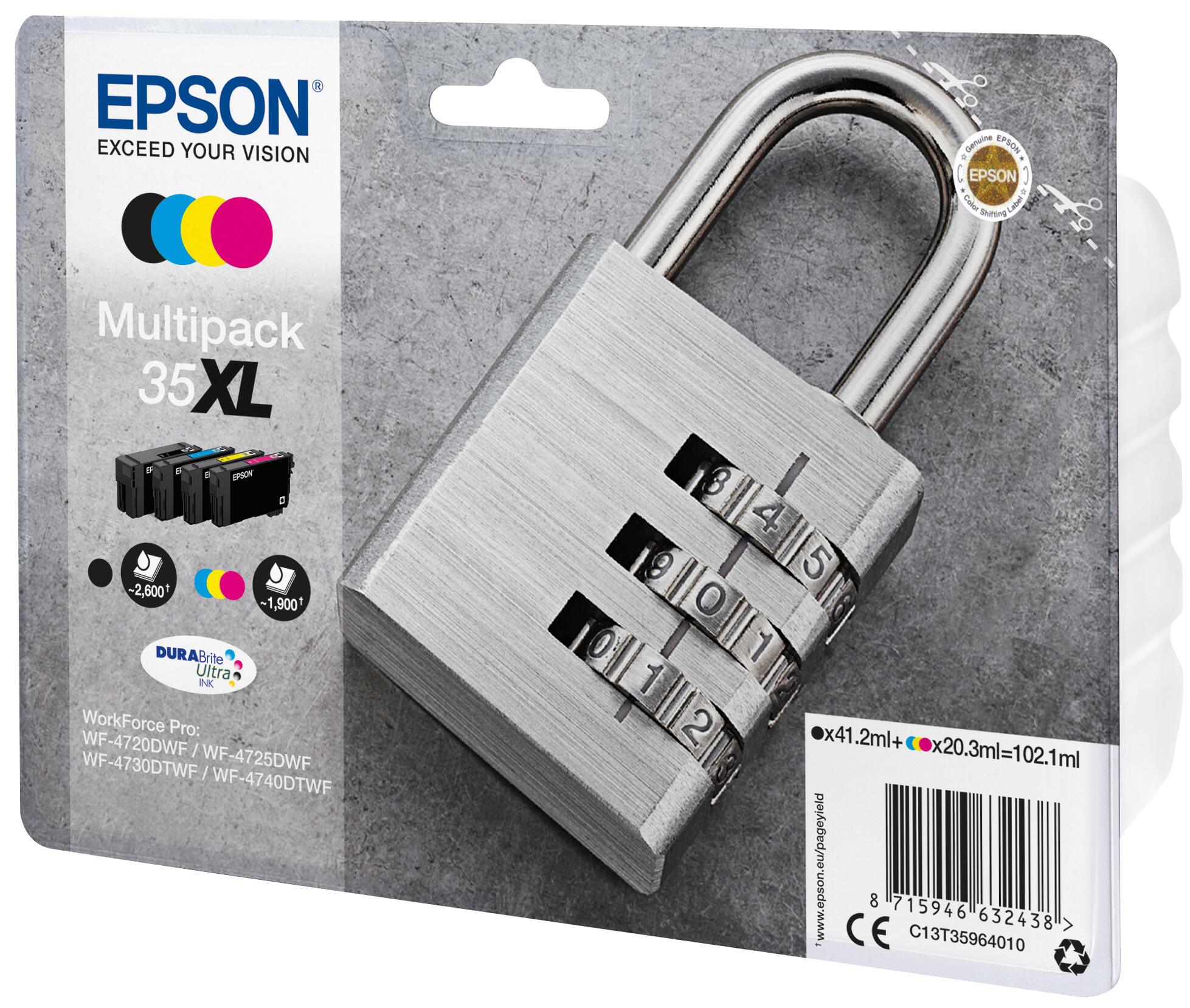 Epson Ink 35XL / C13T35964010 BK,C,M,Y XL Multipack