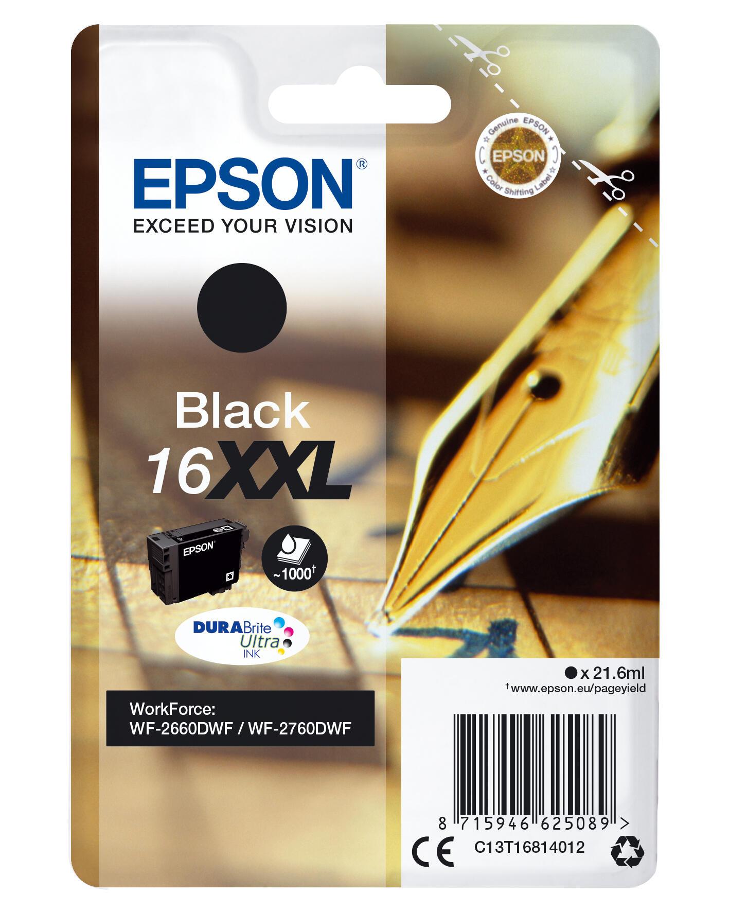 Epson Tinta 16XXL / C13T16814012 Negro XXL