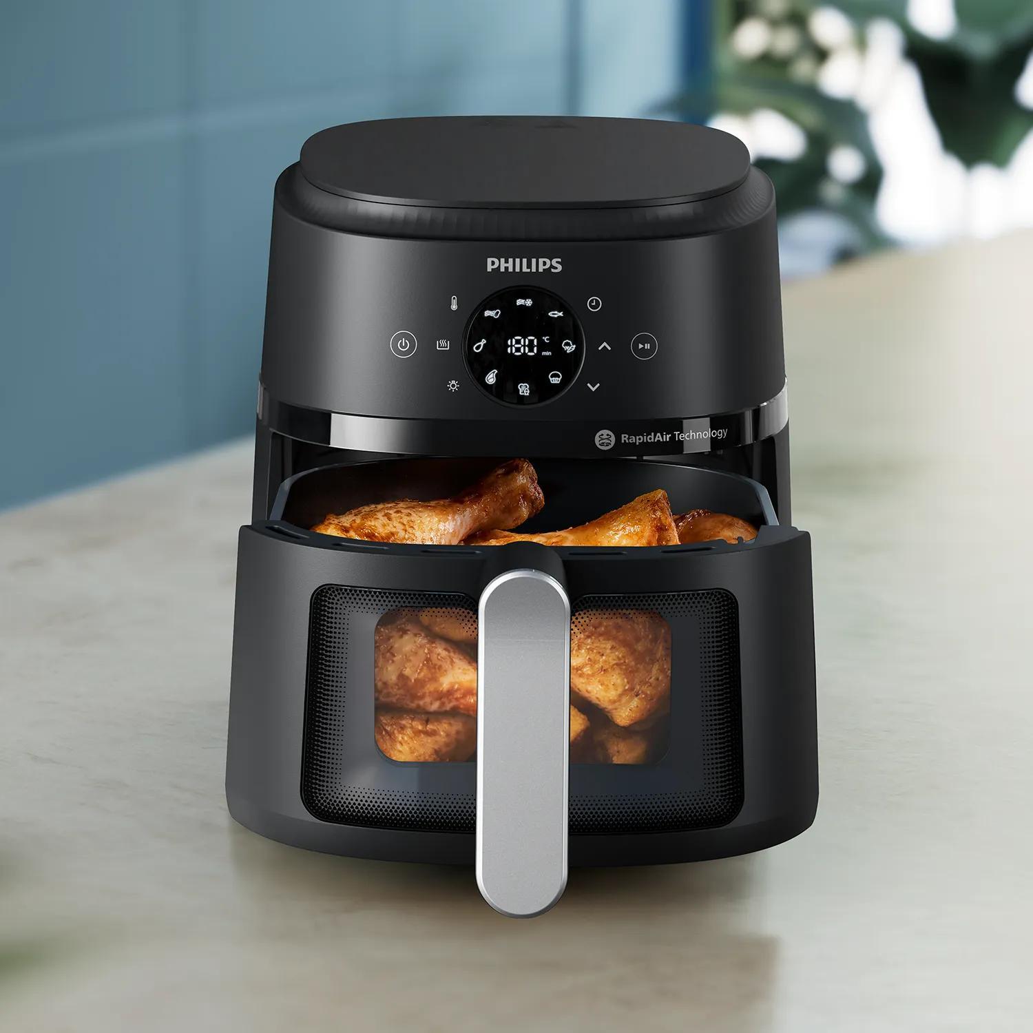 Philips Hot air fryer 2000 Series / NA221/00 Black, silver