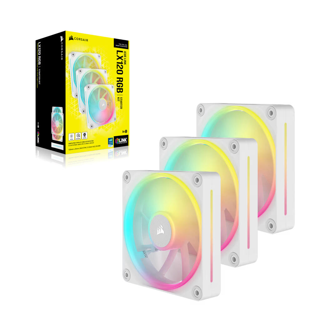 Corsair Fan LX120 RGB / CO-9051030-WW White 3-Pack