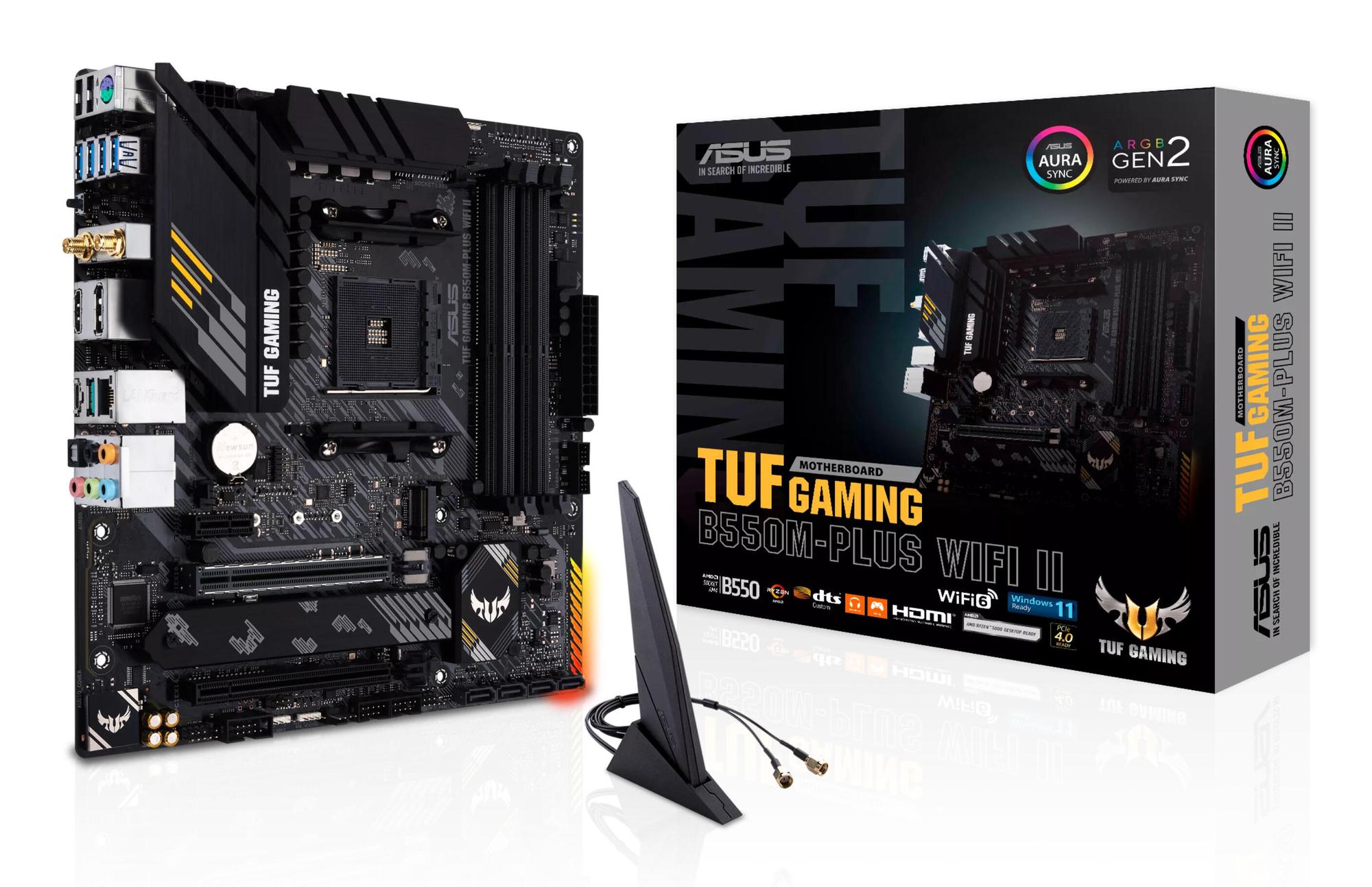 ASUS Mainboard TUF GAMING B550M-PLUS WIFI II / 90MB19Y0-M0EAY0 Black
