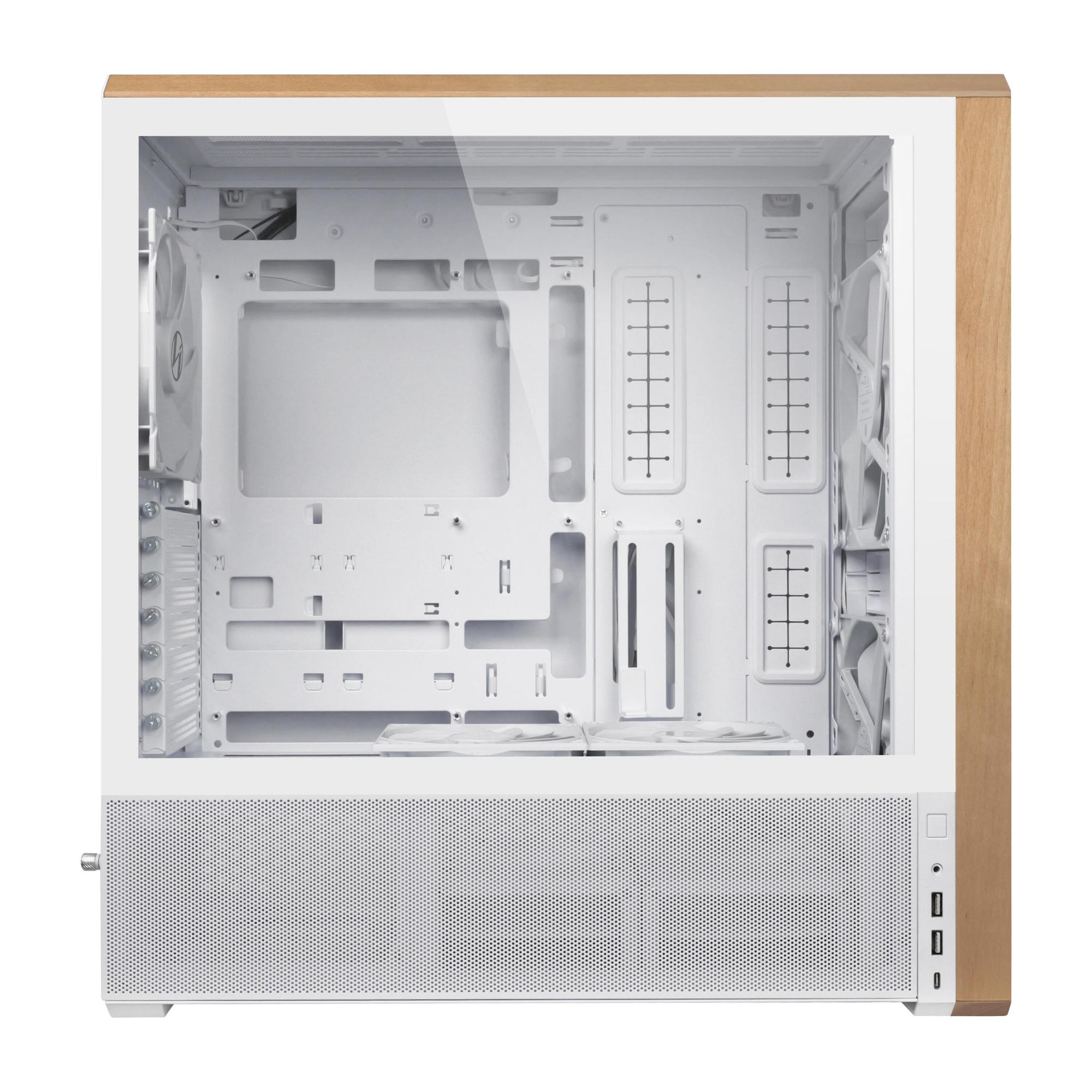 Lian Li PC case Lancool 217 Wood / LAN217W White, wood