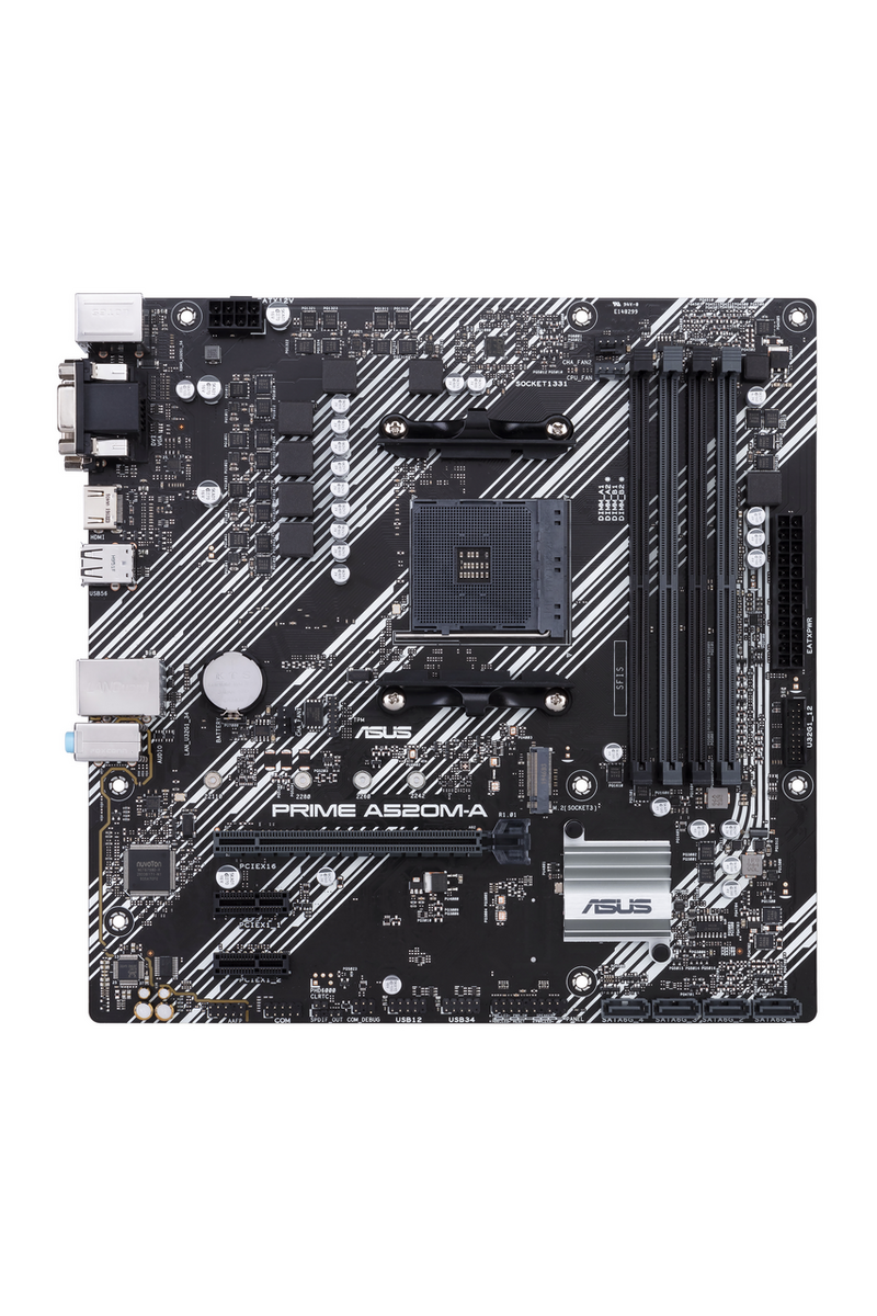 Asus Placa madre Prime A520M-A II / 90MB17H0-M0EAYC Negro/Gris Claro