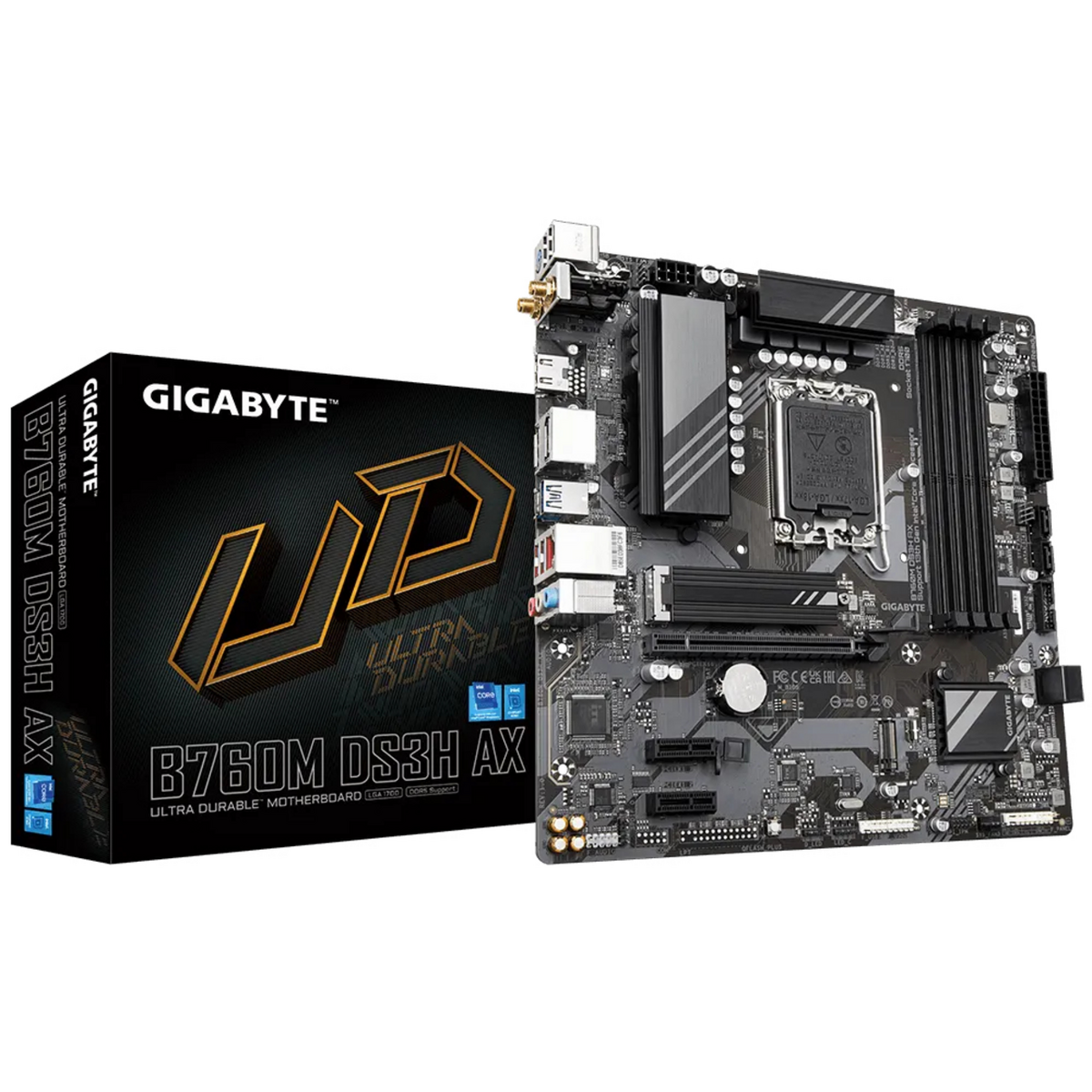Gigabyte Mainboard B760M DS3H AX Schwarz