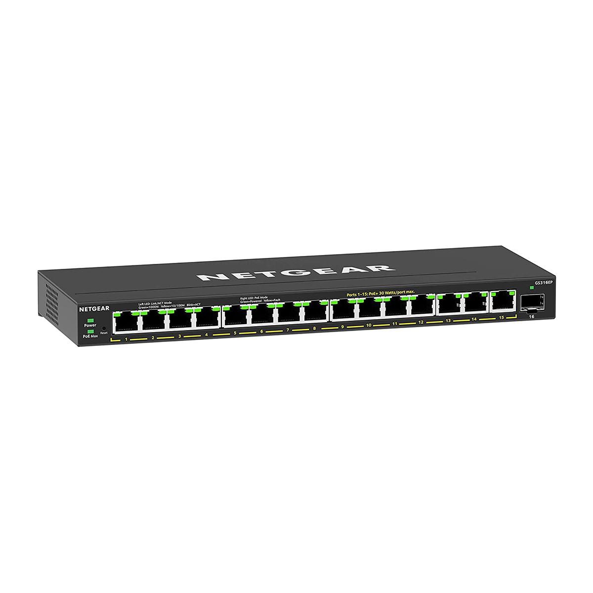 Netgear Switch GS316EP / GS316EP-100PES Black