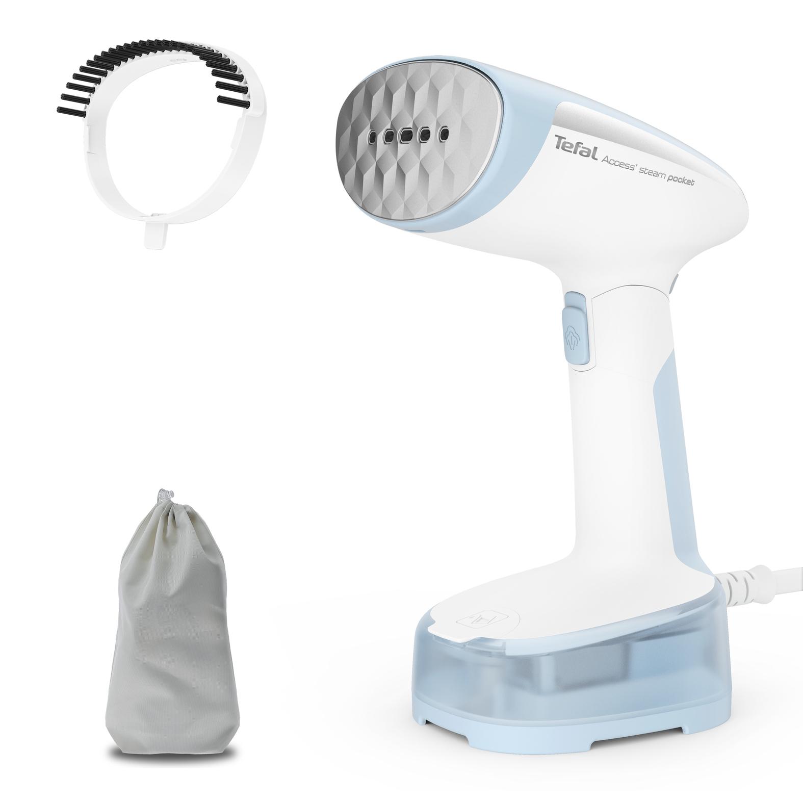 Tefal Dampfbürste Access Steam Pocket / DT3041E1 Blau, Weiß