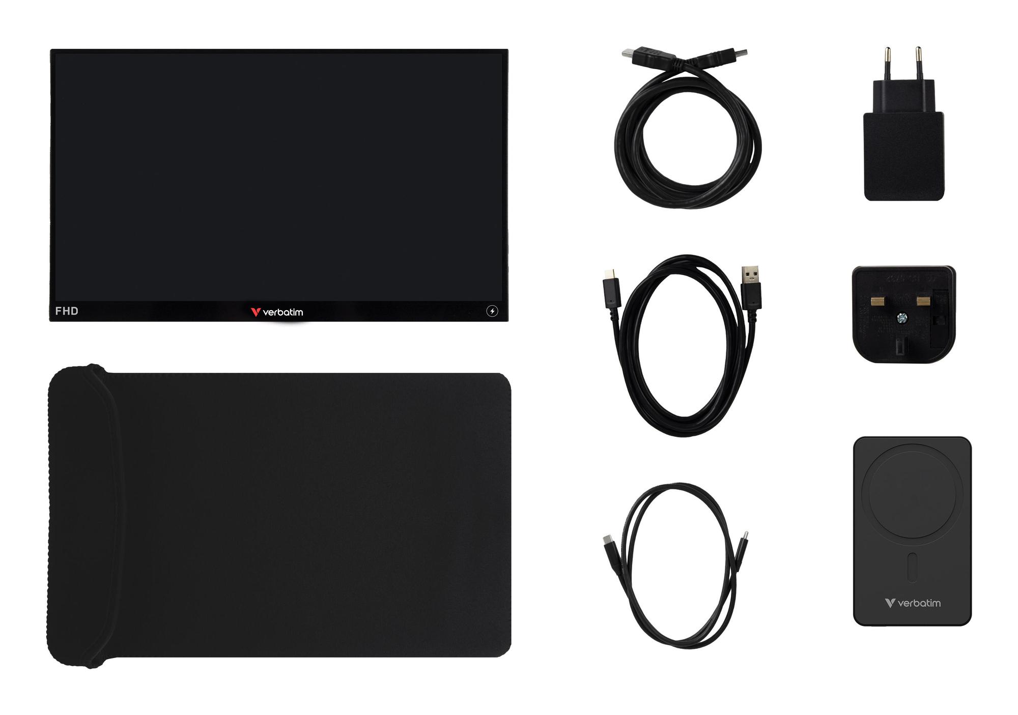 Verbatim Monitor LIGHT mit Powerbank / 32088 Negro S 35,6 cm (14")