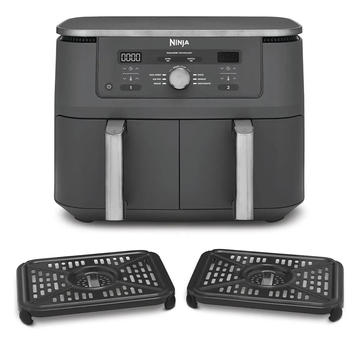 SharkNinja Heißluft Fritteuse Ninja Max Dual Zone / DZ400EU Grau
