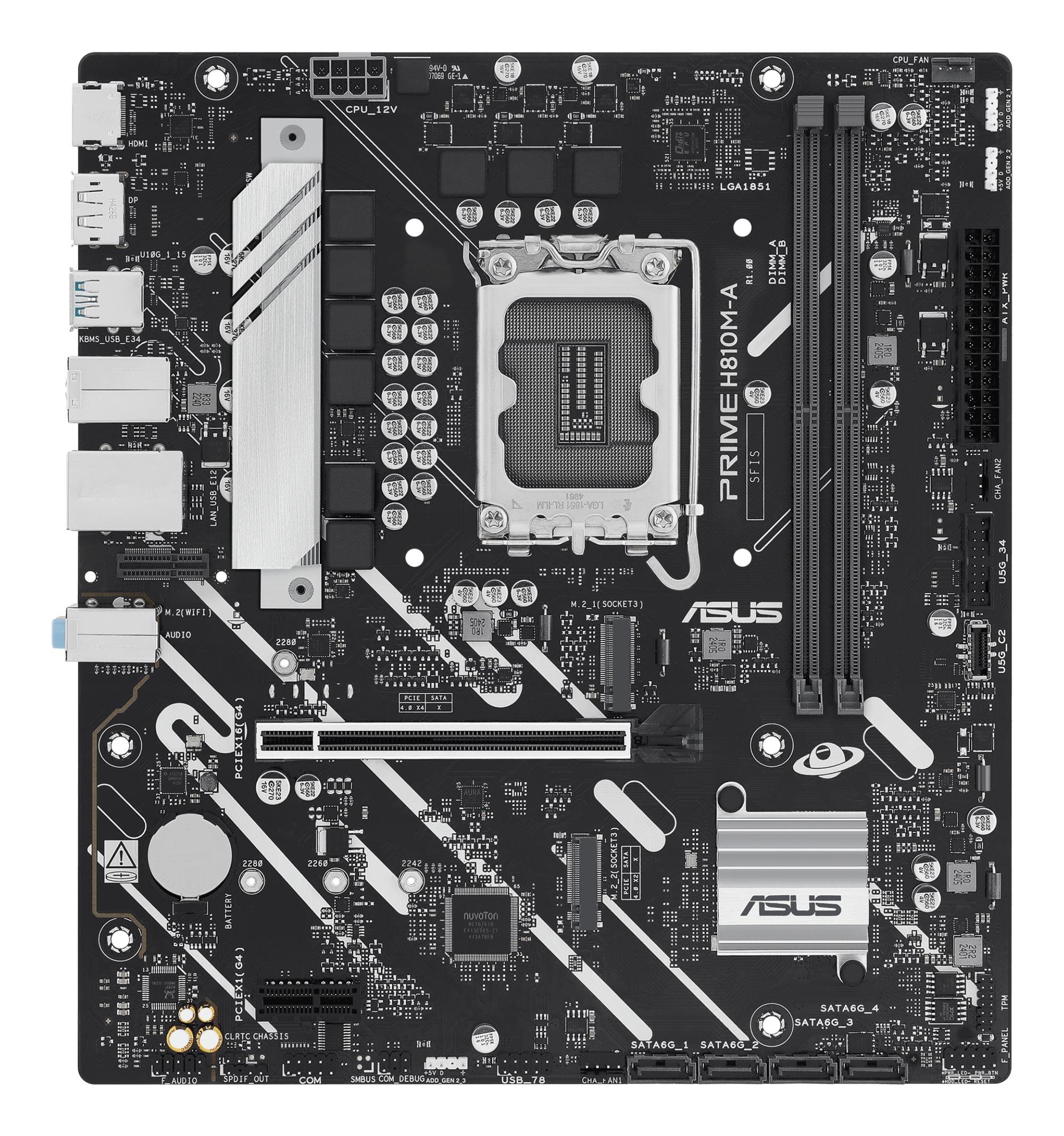 ASUS Carte mère PRIME H810M-A-CSM / 90MB1KK0-M0EAYC Noir