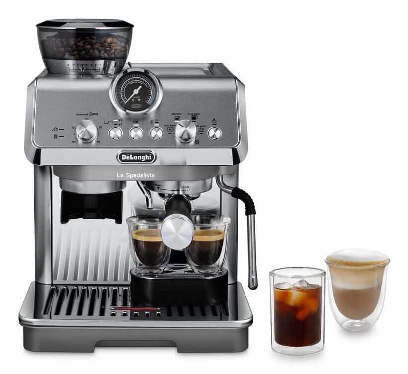 De’Longhi Siebträgermaschine La Specialista Arte Evo Cold Brew / EC9255.M Grau, Edelstahl