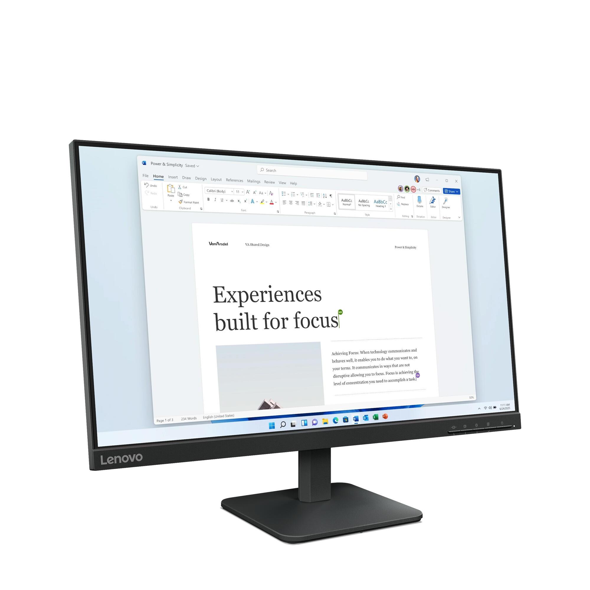Lenovo Monitor L24-4e / 68C2KAC1EU Negro 60,5 cm (23,8")
